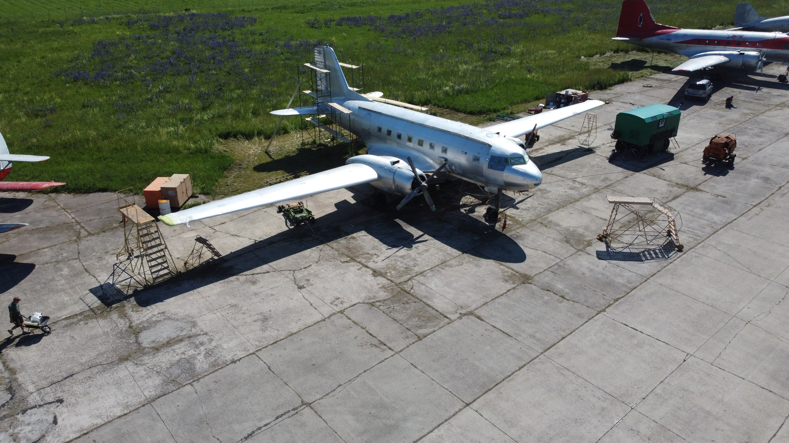 Ил-14Т «Голубая Мечта» — покраска (2022г). Фотоальбом показывающий увлекательный мир авиации и мир медведей Андрея Иванова