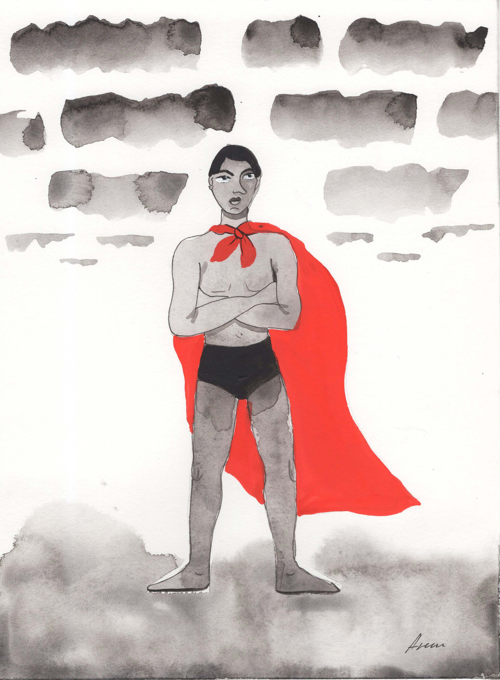 Title: On Guard Medium: watercolor on paper Size: 24 x 18 cm Название: На страже   Техника: акварель, бумага   Размер: 24 х 18 см