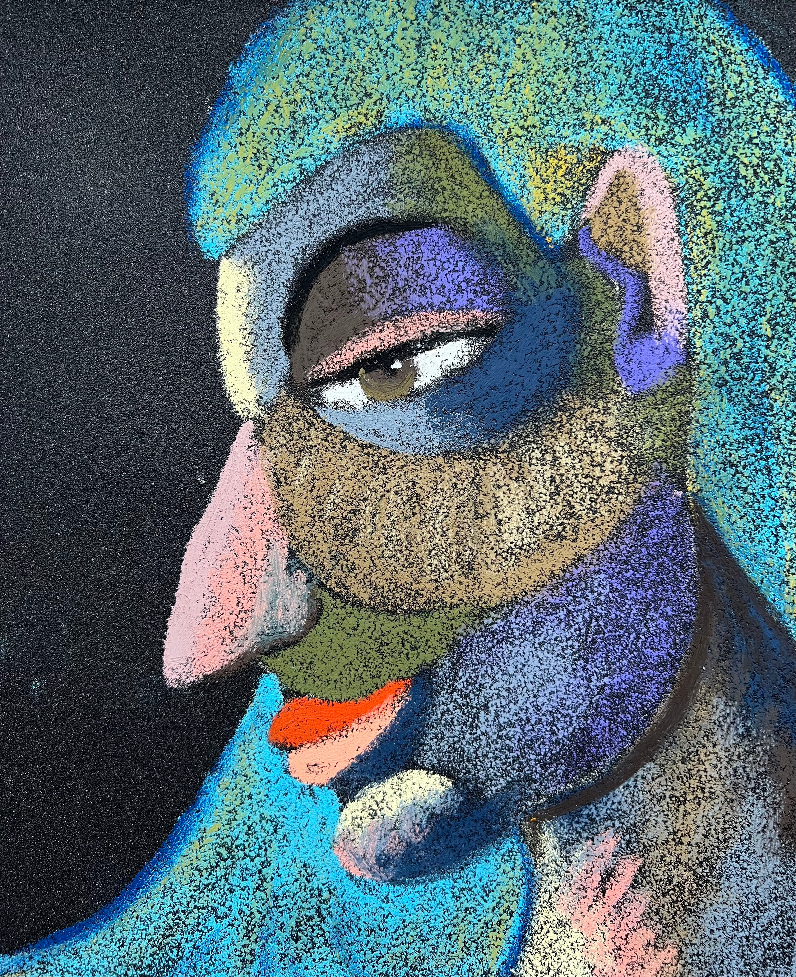 Title: Delight Material: Oil pastel, paper Size: 28 x 23 cm