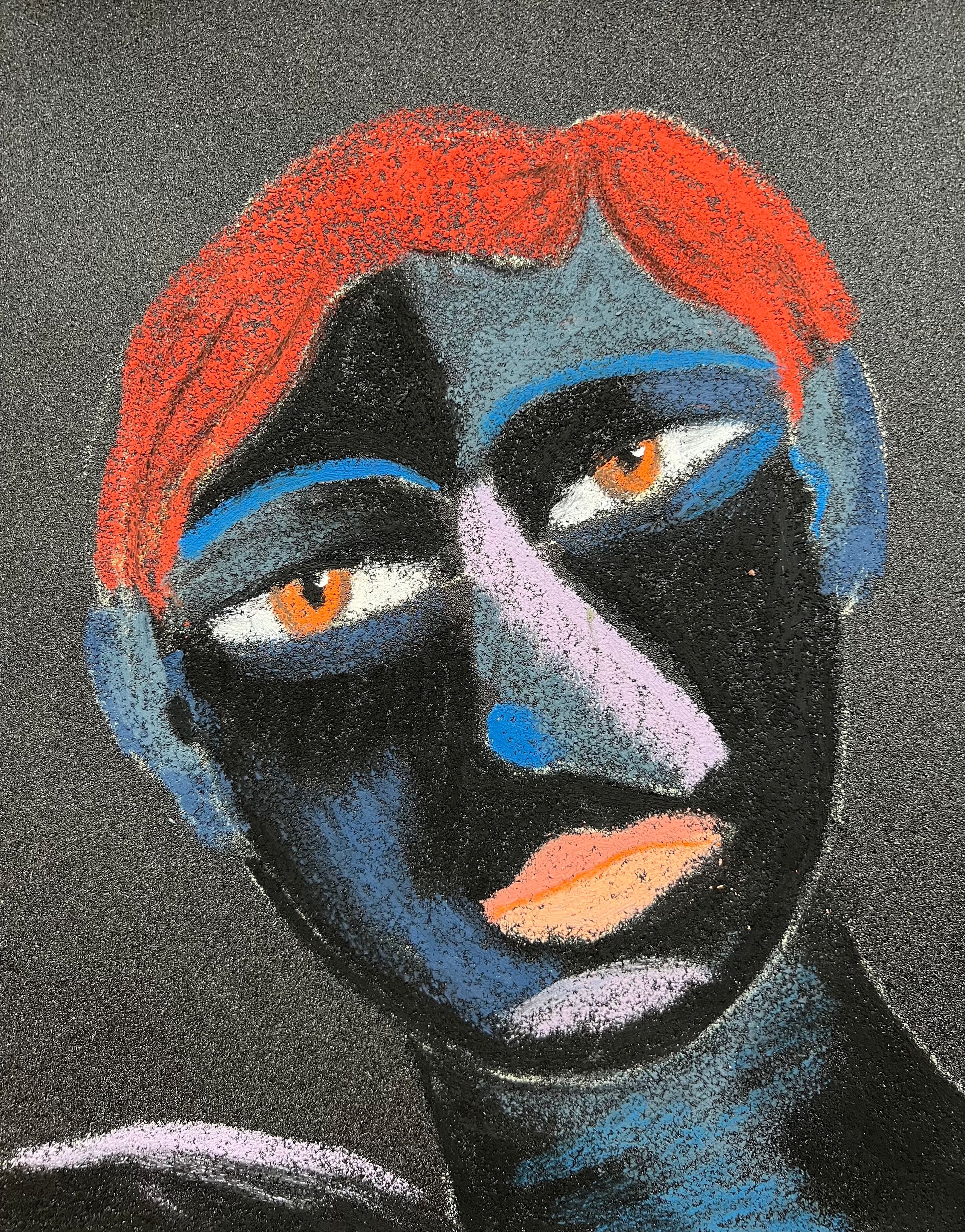 Title: Conscience Material: Oil pastel, paper Size: 28 x 23 cm