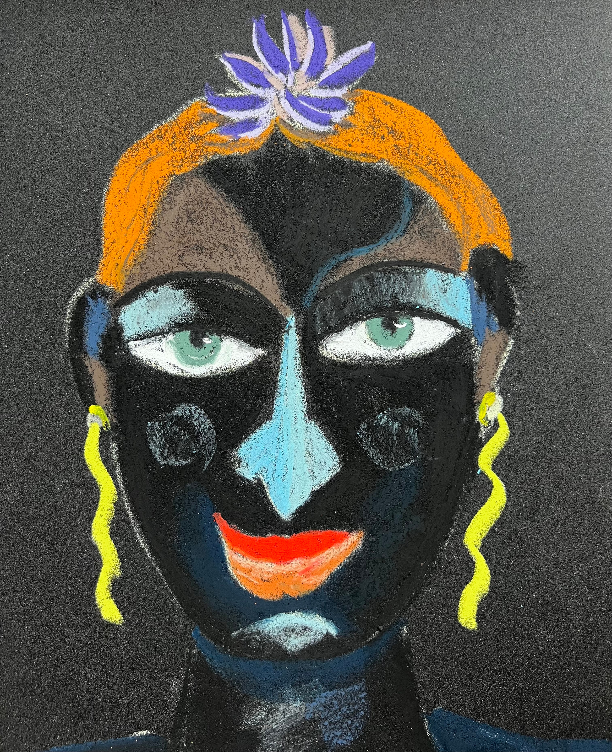 Title: Charms of Life Material: Oil pastel, paper Size: 28 x 23 cm