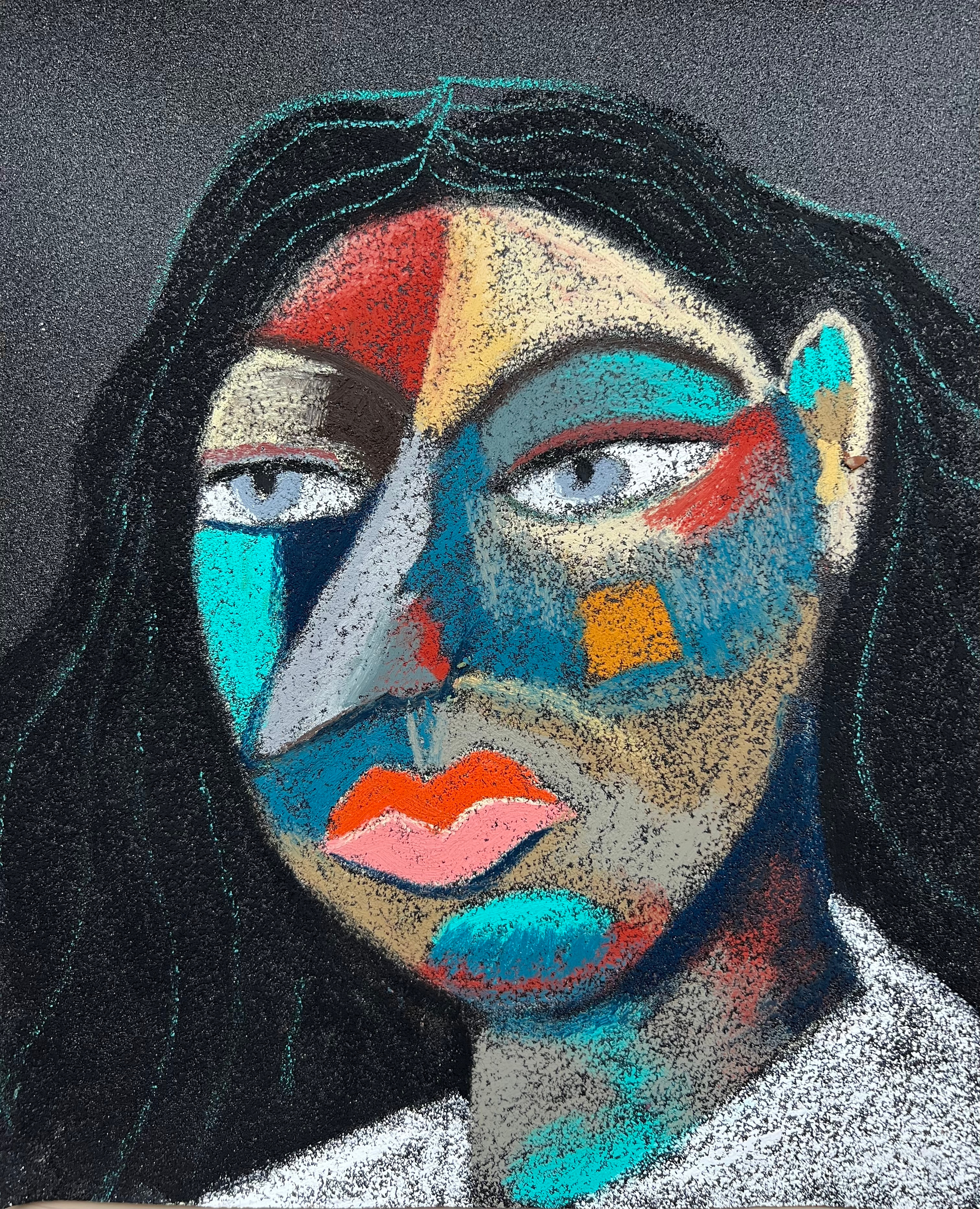 Title: Power of Thought Material: Oil pastel, paper Size: 28 x 23 cm