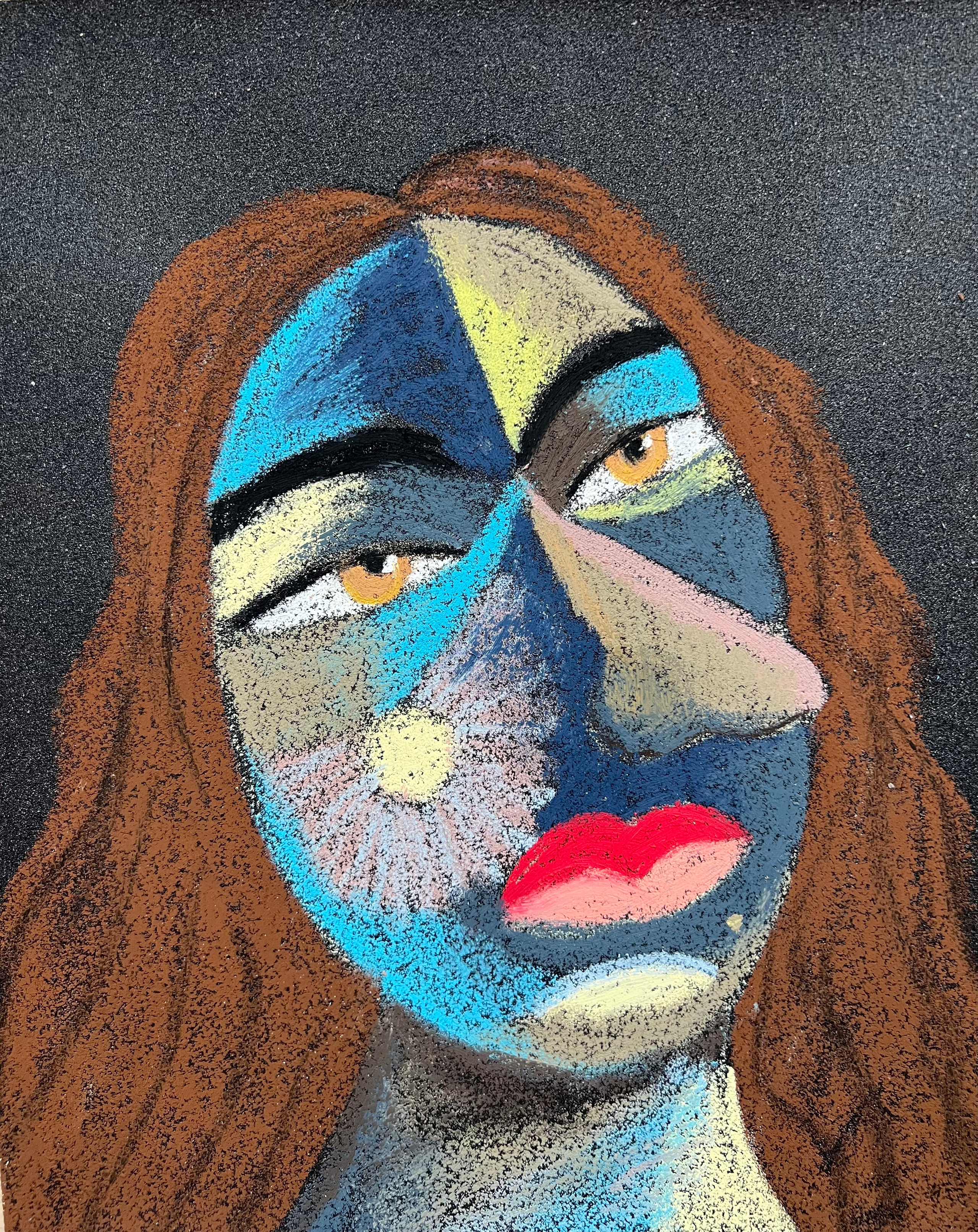 Title: In the Rays of Glory Material: Oil pastel, paper Size: 28 x 23 cm