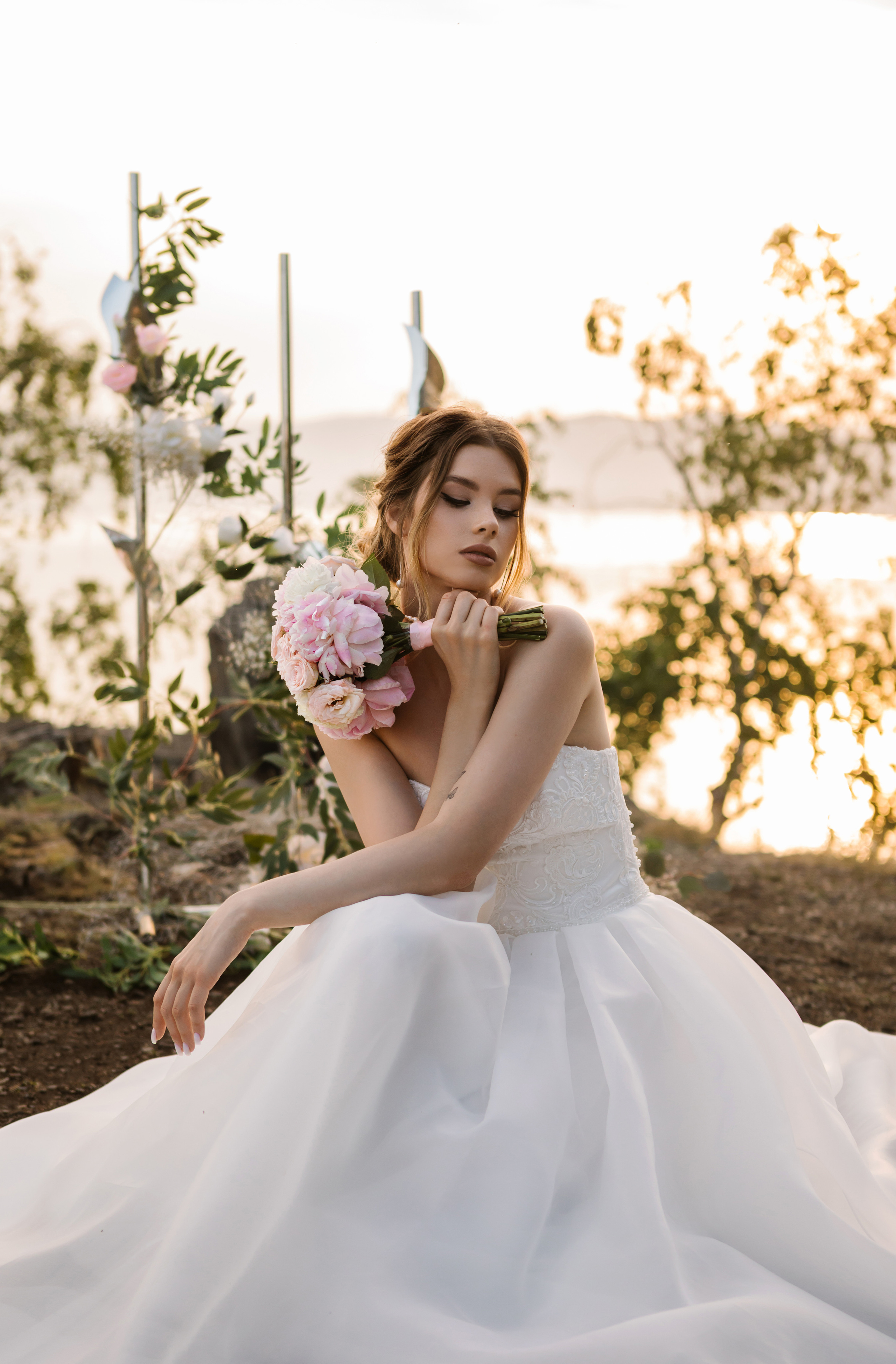 Gold sunset & pink peony. Свадебный и портретный фотограф в Миассе Филиппенко Дарья