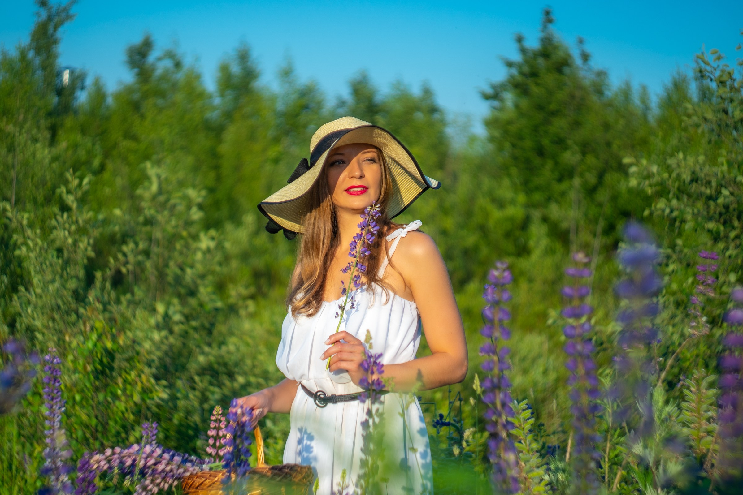 Лиза. Люпины. Портретный фотограф в Санкт-Петербурге Александр Быстрицкий