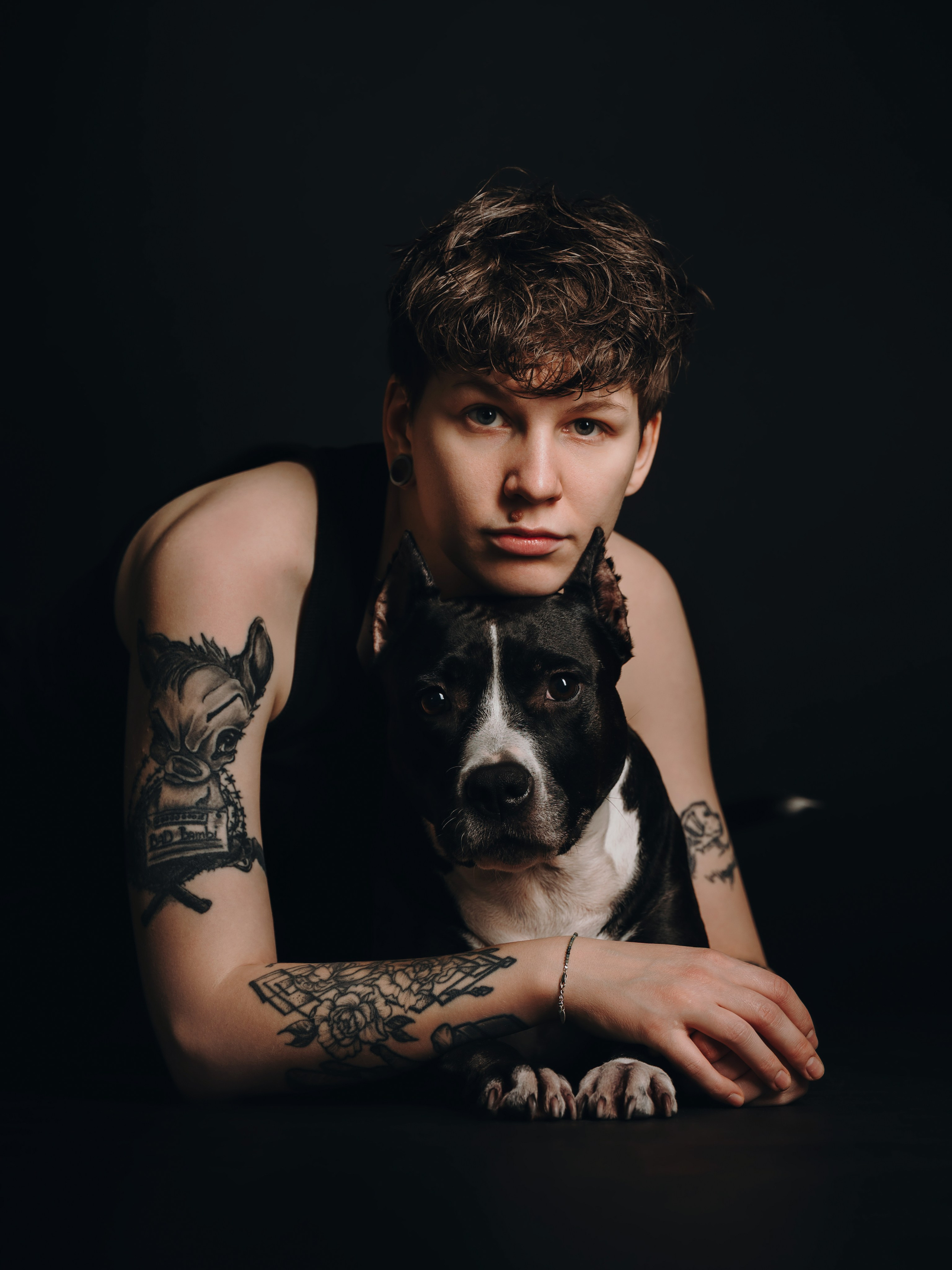 Настя, Рэги и Зена. Семейный фотограф анималист Ананьева Мария — Москва