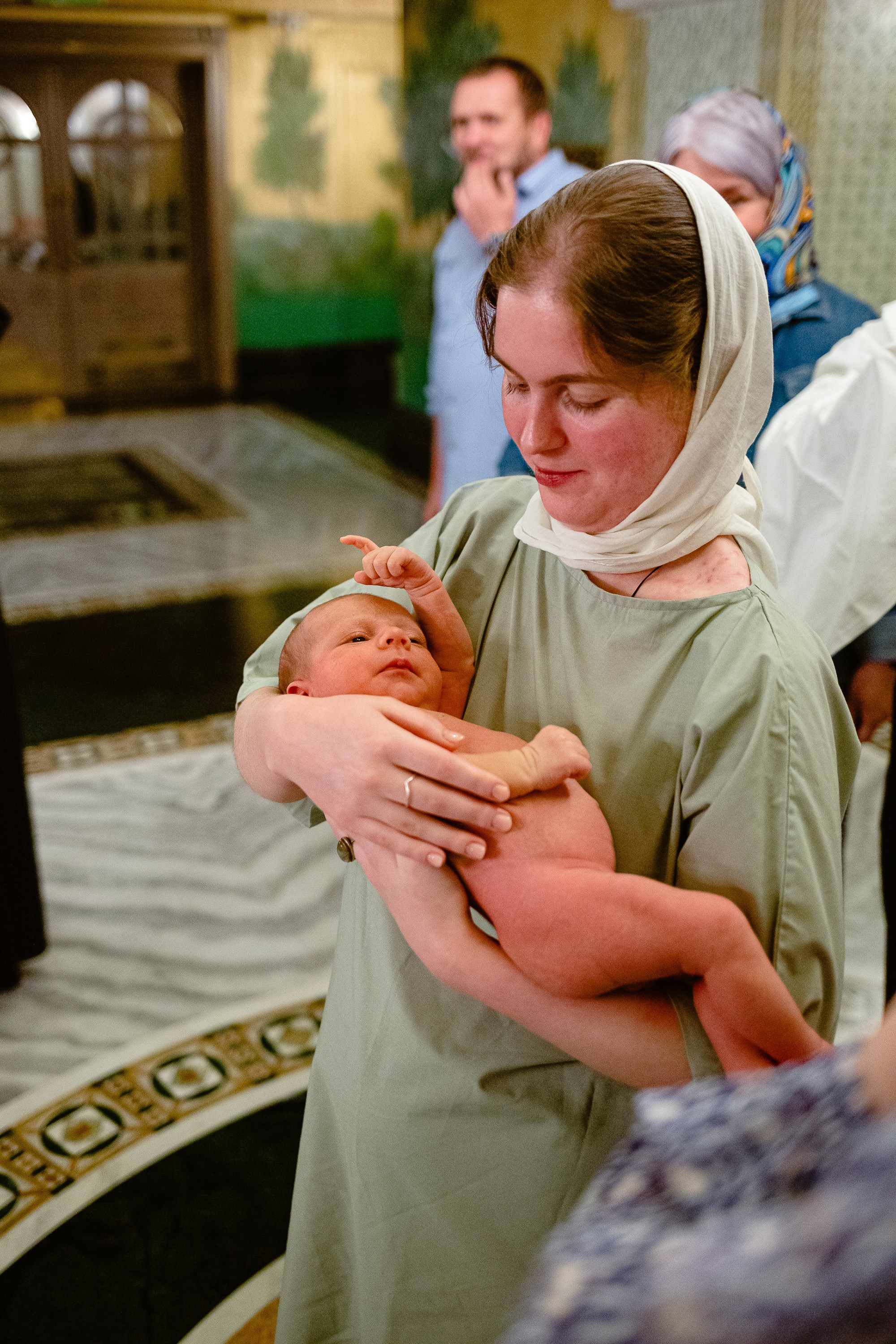 Съемка Крещения в Сретенском монастыре