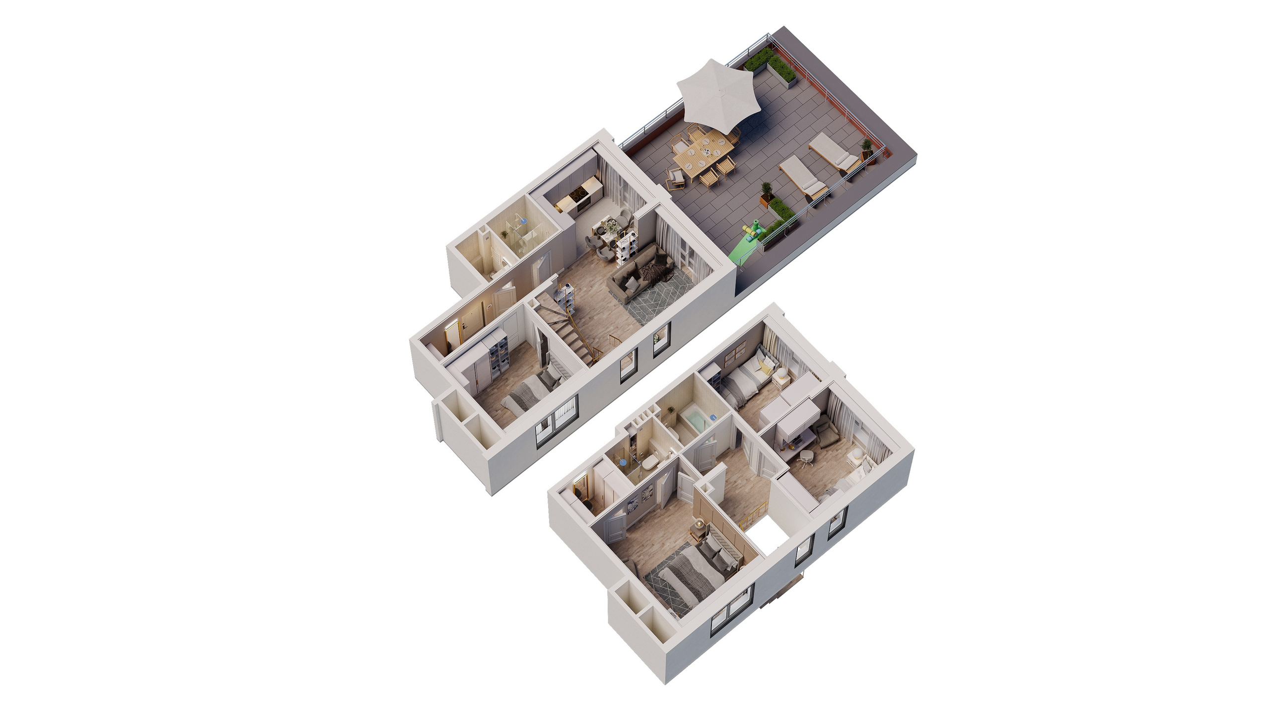 3D планировки. 3D визуализация интерьера и архитектурной среды