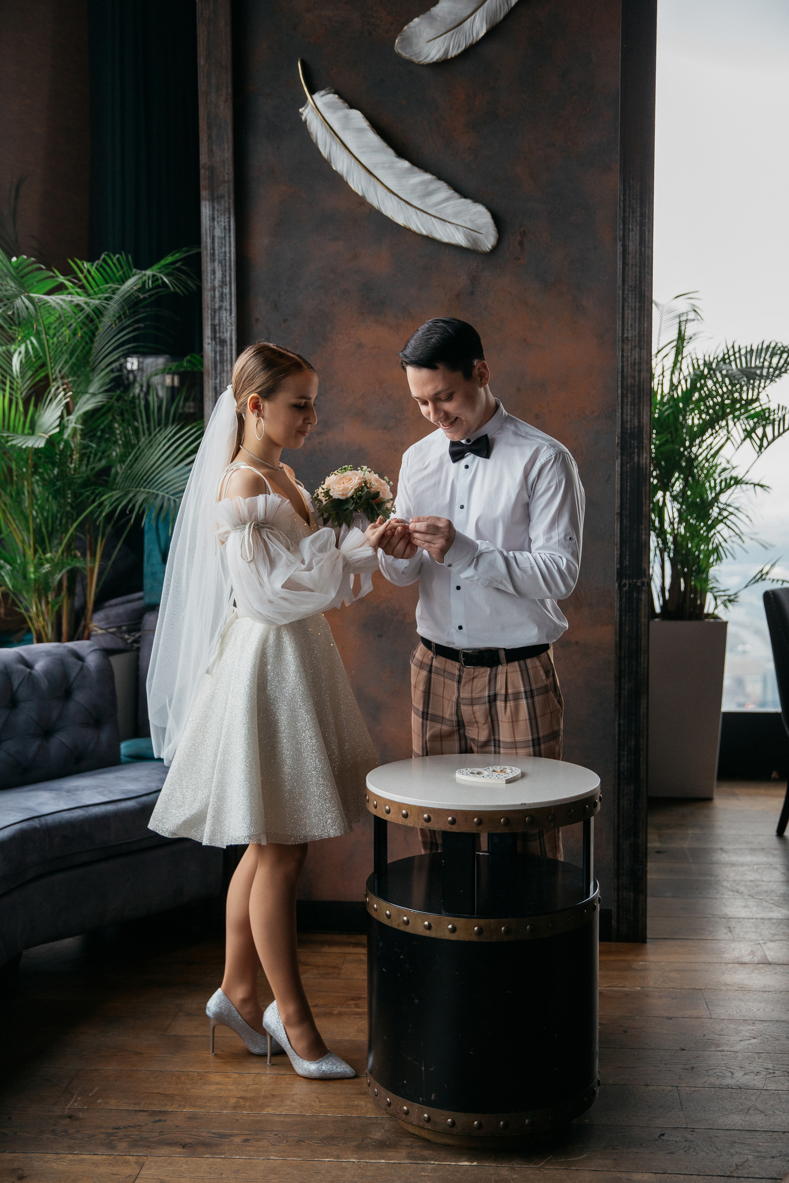 Свадебная фотосессия Романа и Елизаветы Ресторан Birds. Свадебный фотограф Домодедово Москва Катерина Алехина