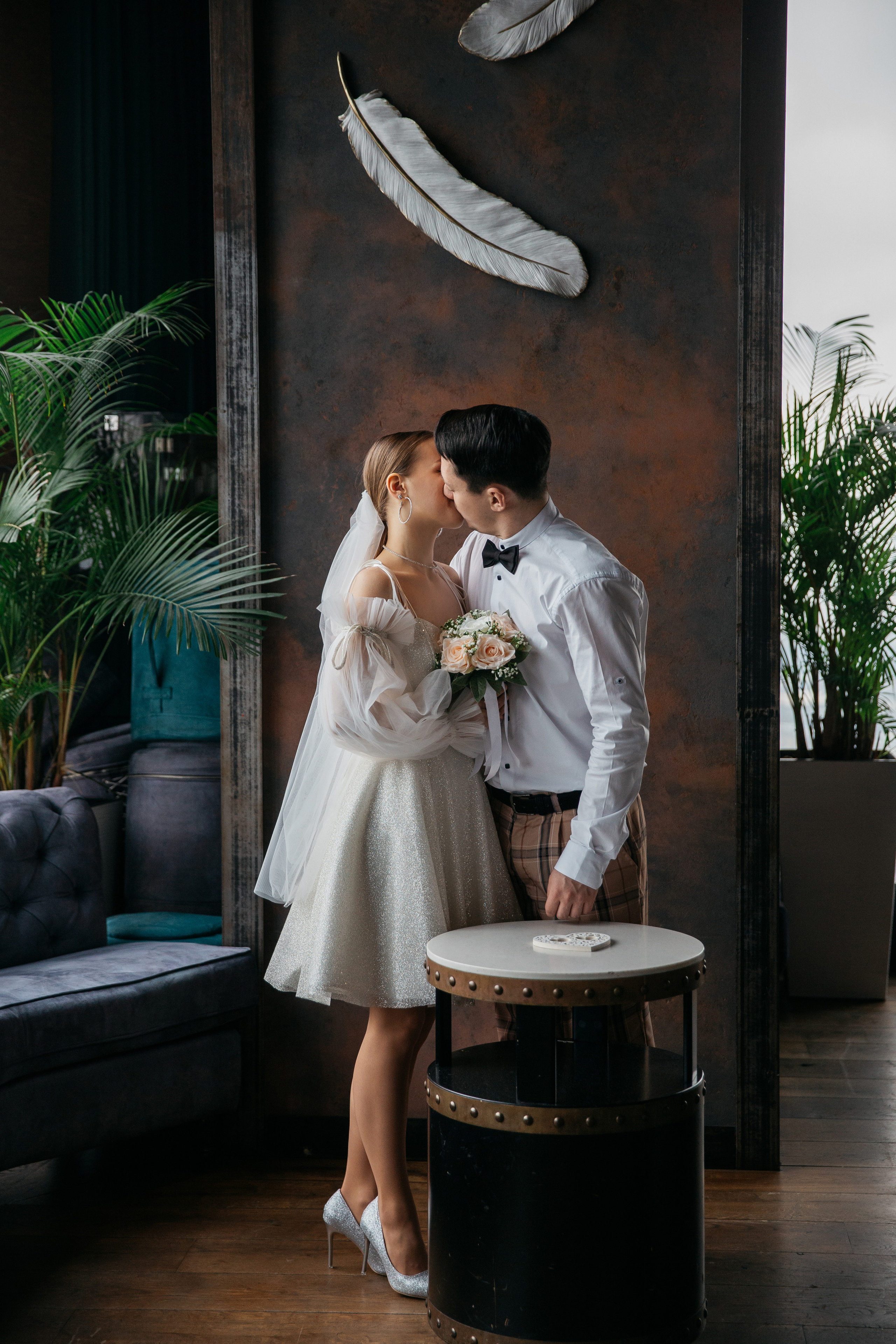 Свадебная фотосессия Романа и Елизаветы Ресторан Birds. Свадебный фотограф Домодедово Москва Катерина Алехина