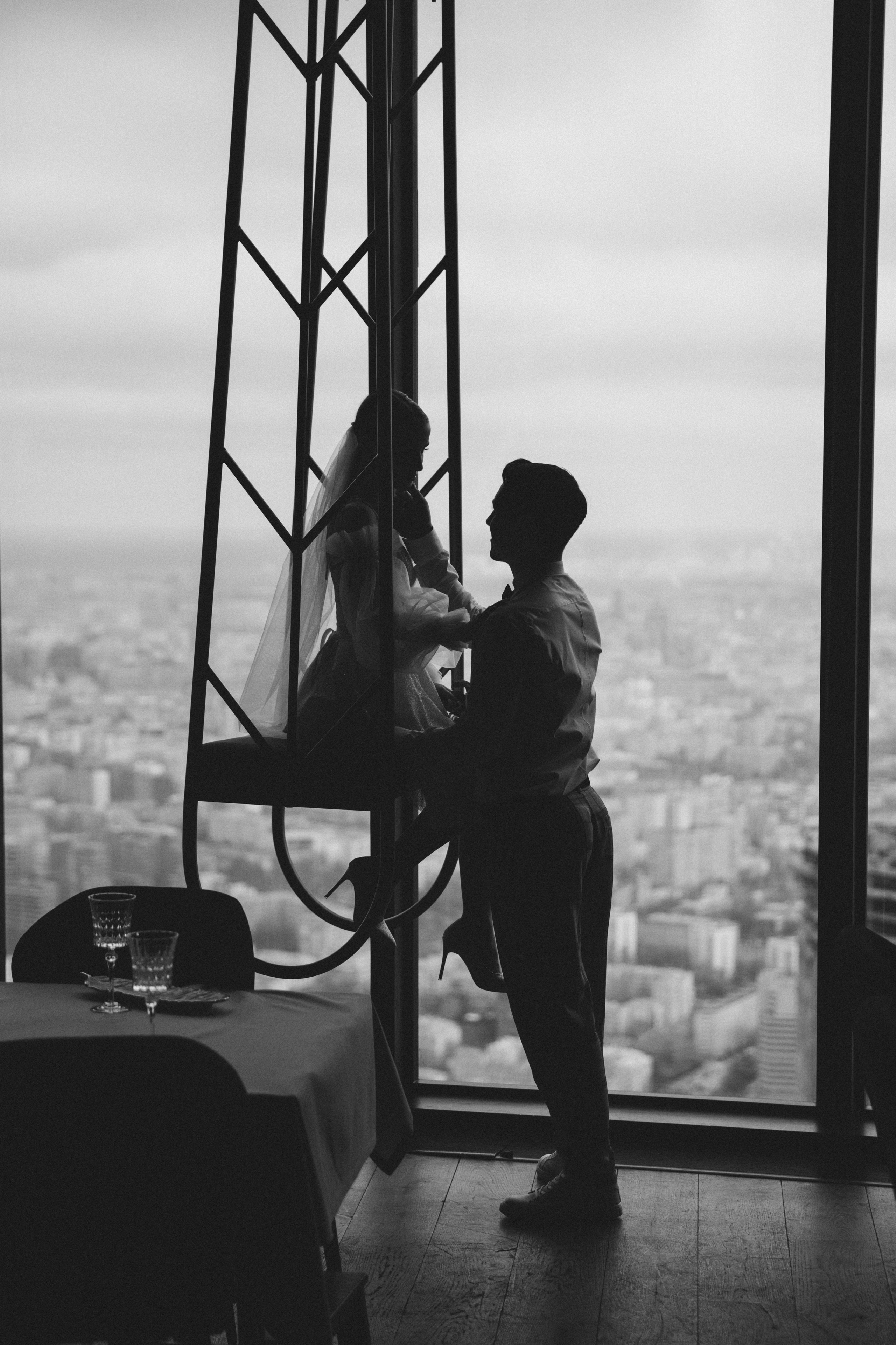 Свадебная фотосессия Романа и Елизаветы Ресторан Birds. Свадебный фотограф Домодедово Москва Катерина Алехина