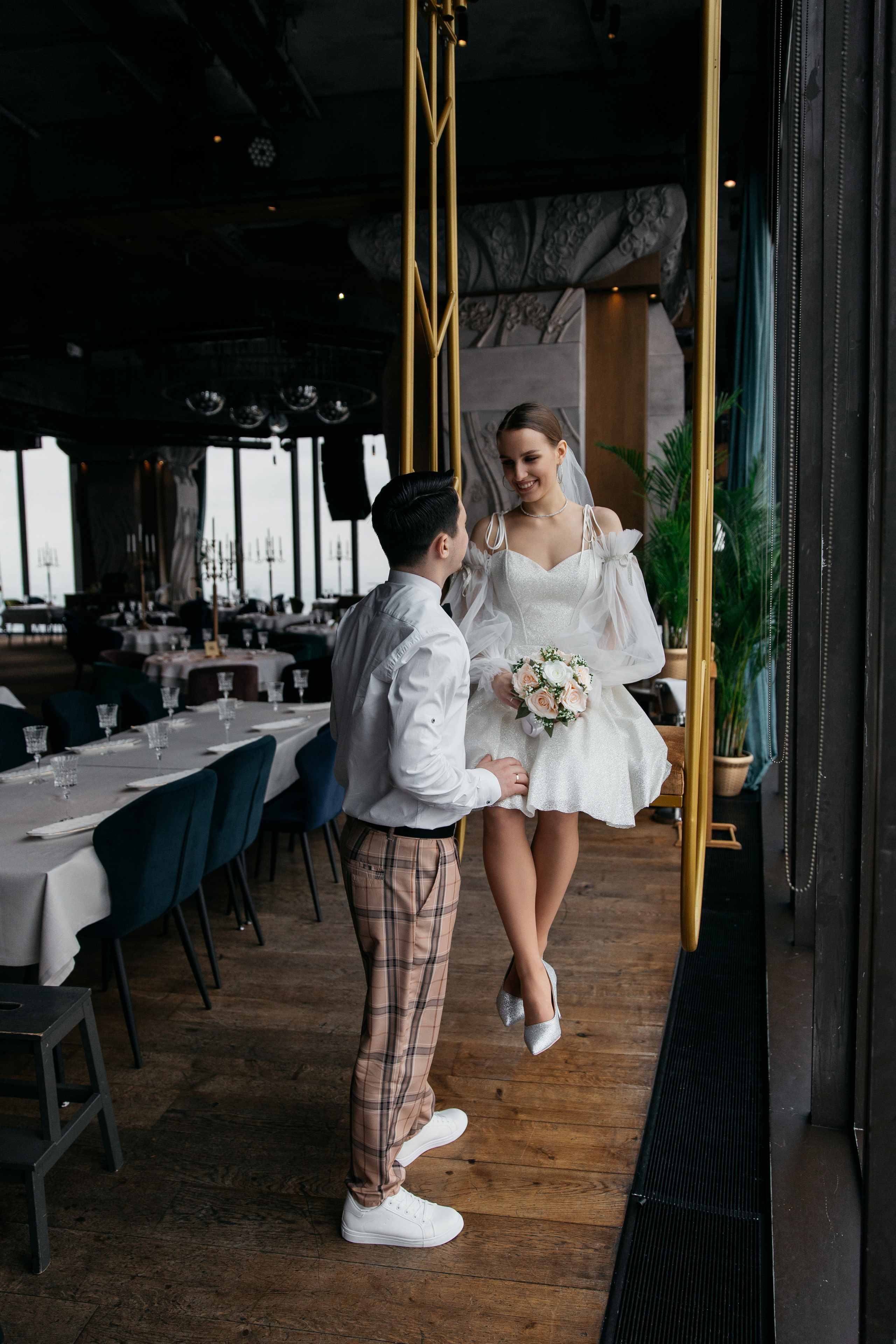 Свадебная фотосессия Романа и Елизаветы Ресторан Birds. Свадебный фотограф Домодедово Москва Катерина Алехина