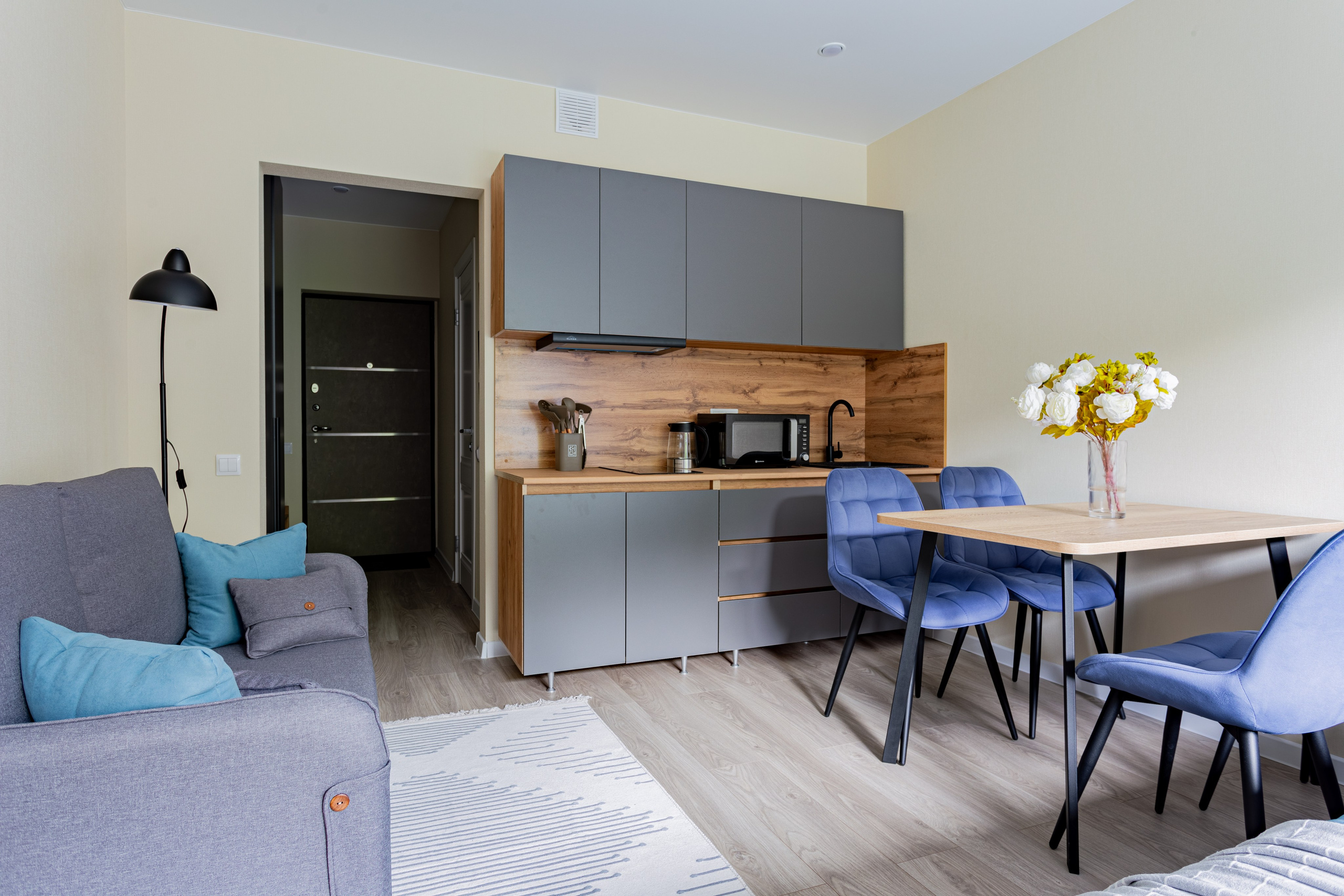 Комплектация студии с ремонтом от застройщика. Интерьерный фотограф. Хоумстейджер. Сочи/Адлер/Красная поляна