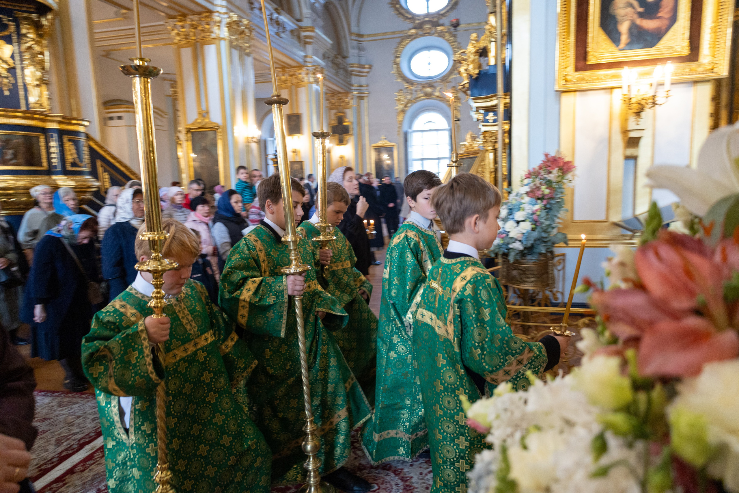 Неделя 16-я по Пятидесятнице, по Воздвижении. Глас 7-й. Попразднство Воздвижения Креста. Вмч. Никиты. НИКОЛО-БОГОЯВЛЕНСКИЙ МОРСКОЙ СОБОР