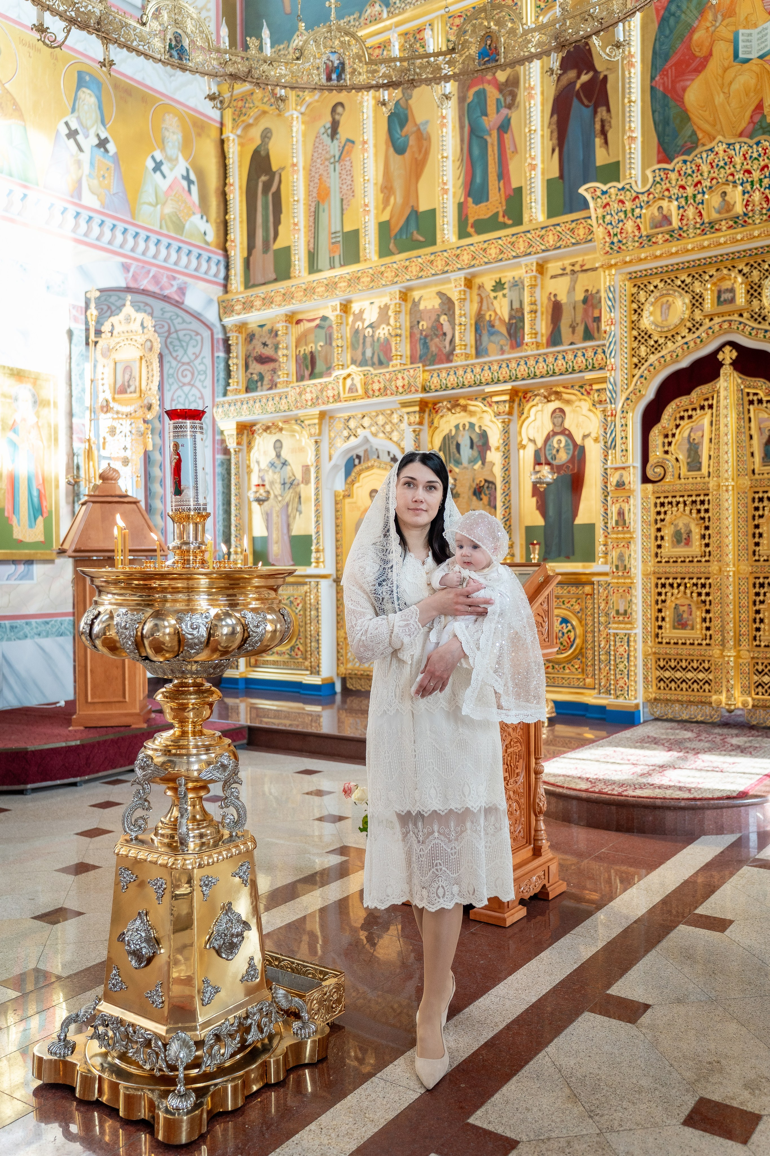 Крещение Виктории в храме Покрова Пресвятой Богородицы. Фотограф на Крещение Тула и Венчание в Туле, детский и семейный фотограф