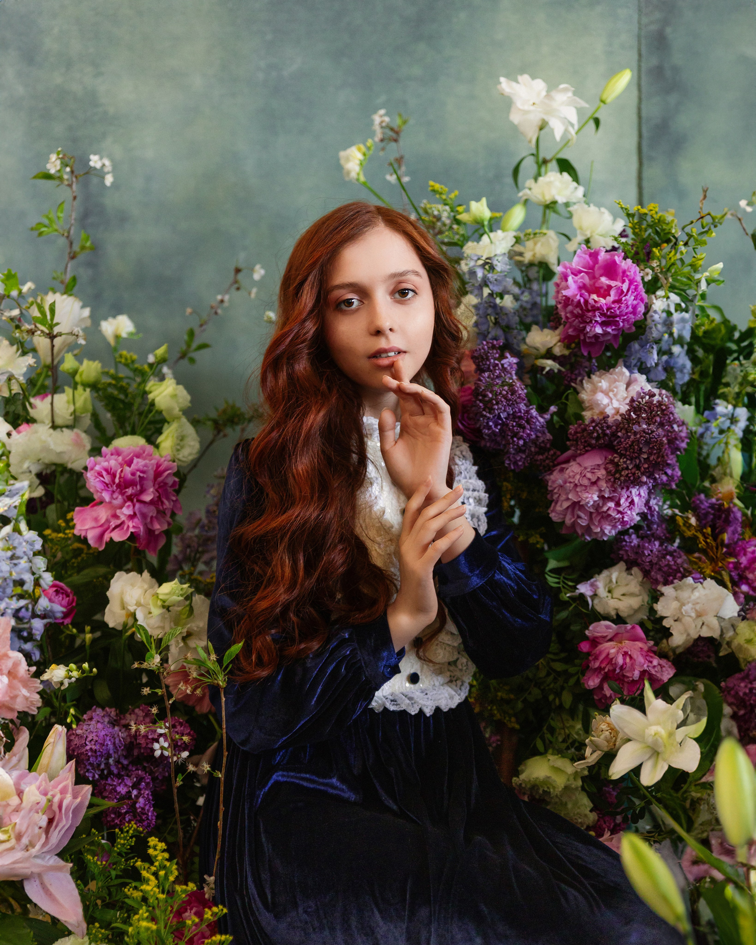 Волшебная портретная фотосессия в живых цветах. Трубинова Екатерина | Семейный фотограф | Москва