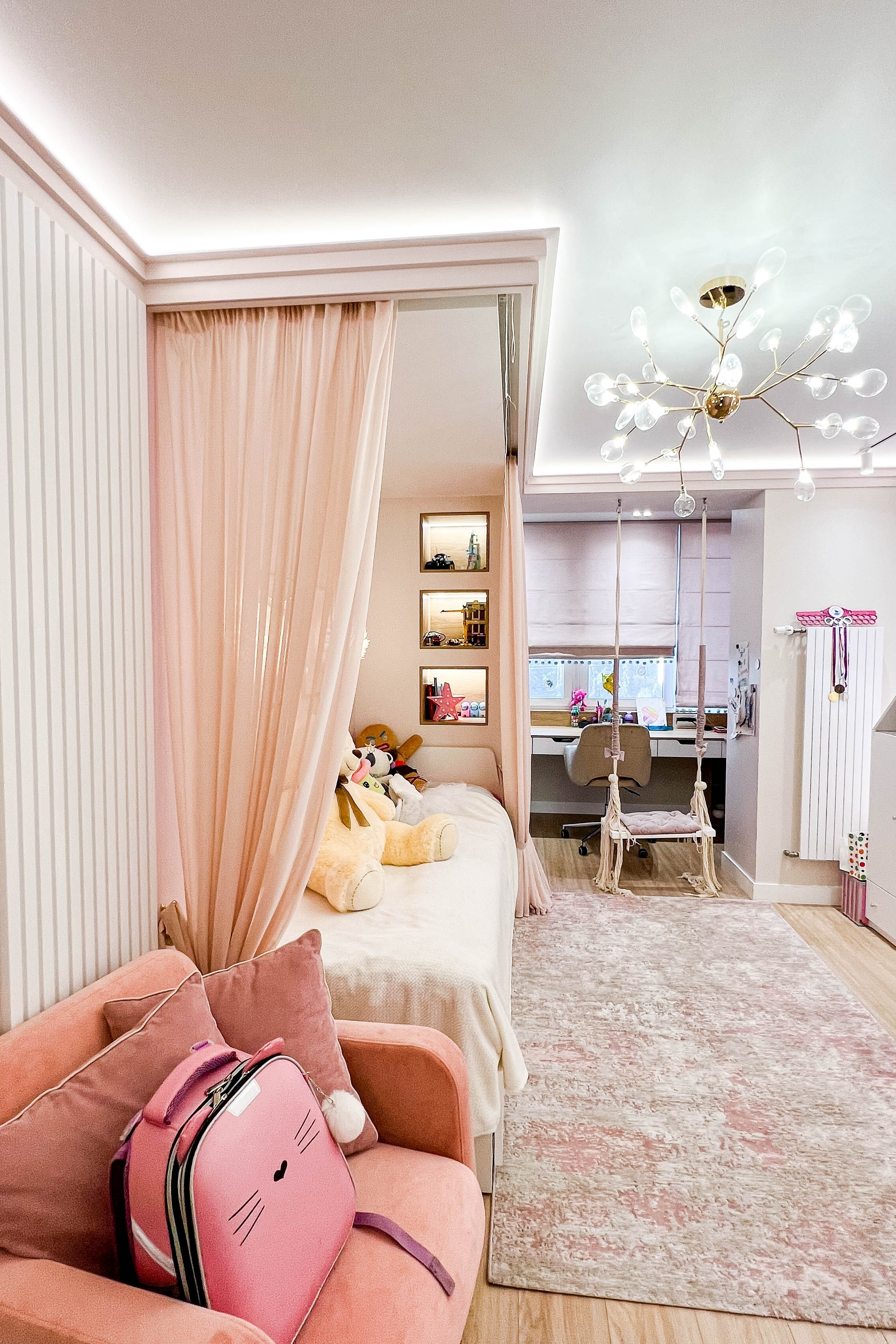 The apartment is in a modern style. Fotograf Dmitrii Donets