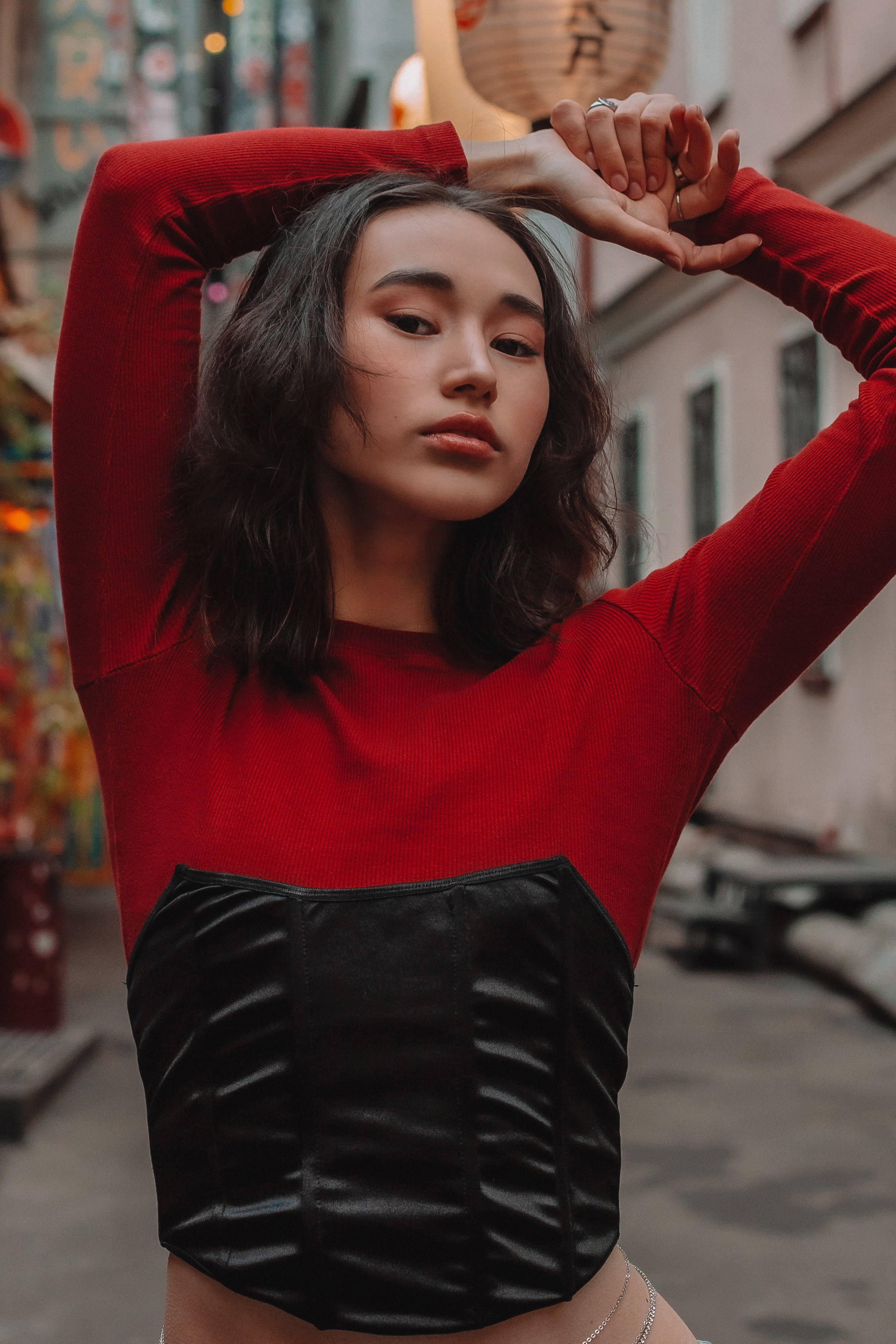 Японский квартал. Творческая съёмка. Стилист Мария. Модель Аля. Портретный и репортажный фотограф в Москве, Ольга Ларема