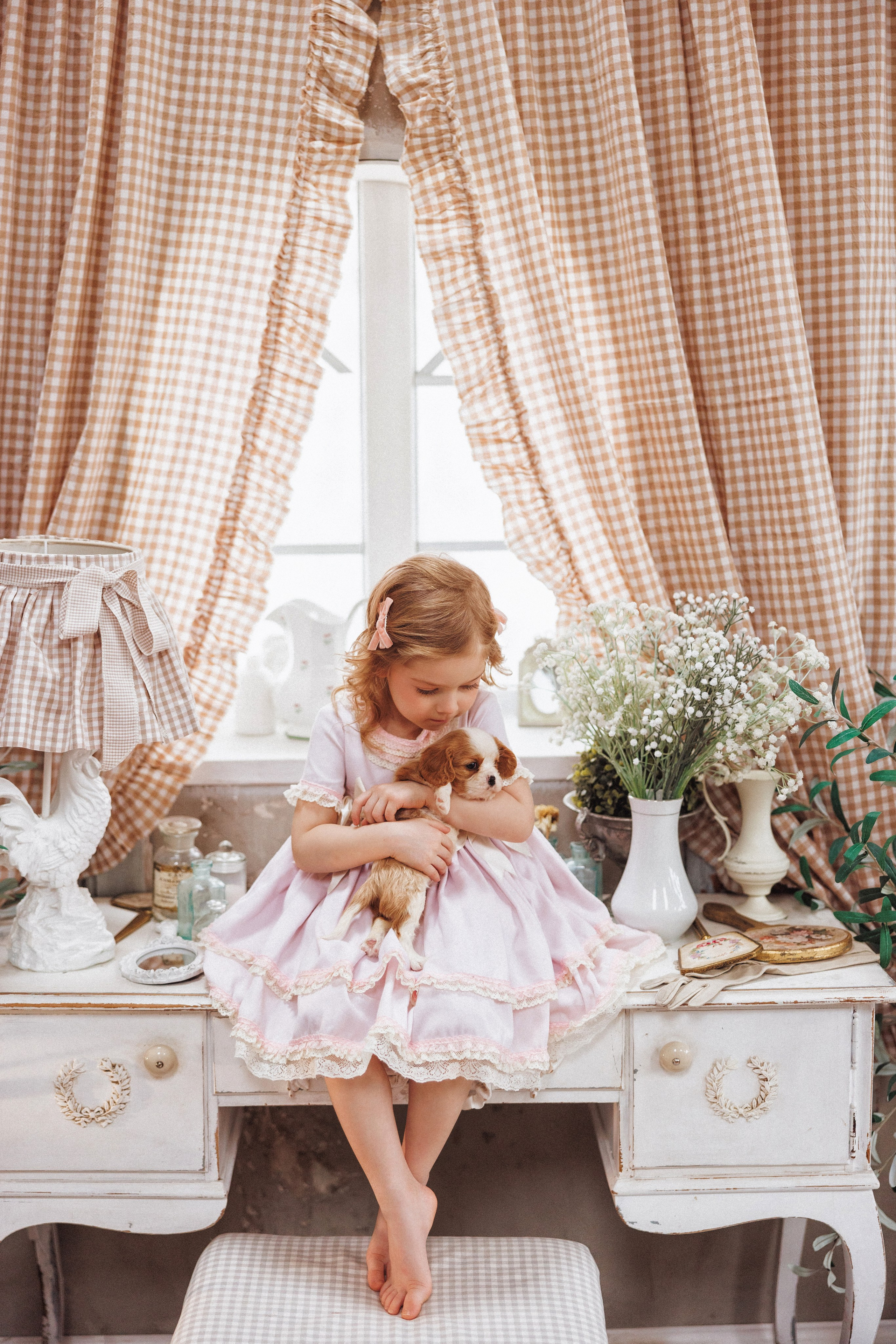 Фотосессия с щенками Кавалер кинг чарльз спаниель, фотостудия Ольги Сурухановой, город Краснодар. Семейный и детский фотограф в Краснодаре Анна Трашкова