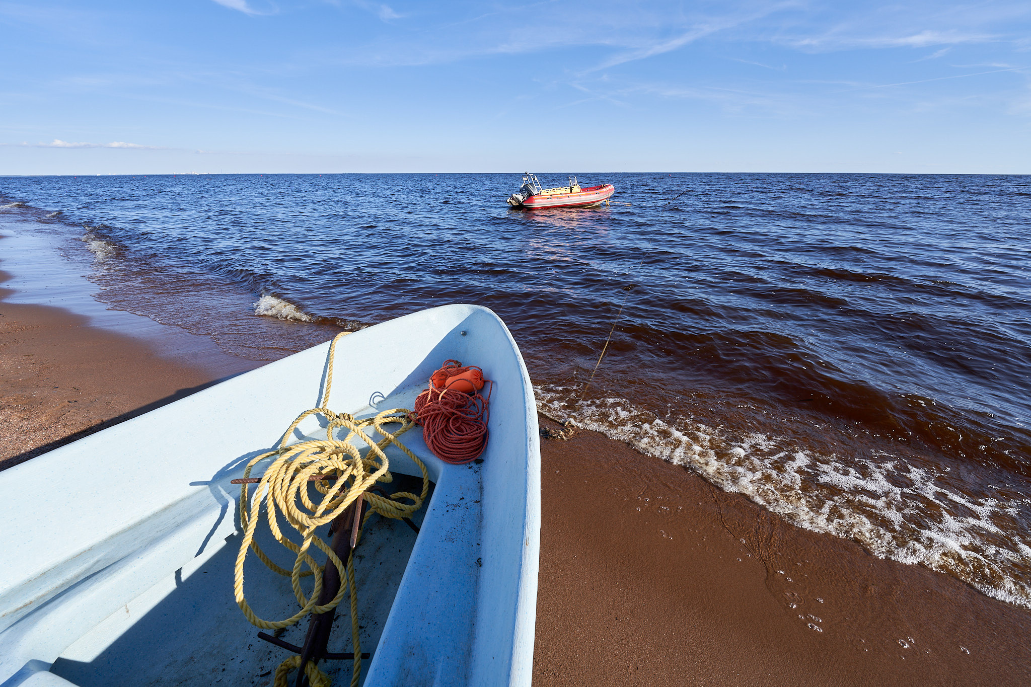 Лодка на пляже в Зеленогорске под Питером
