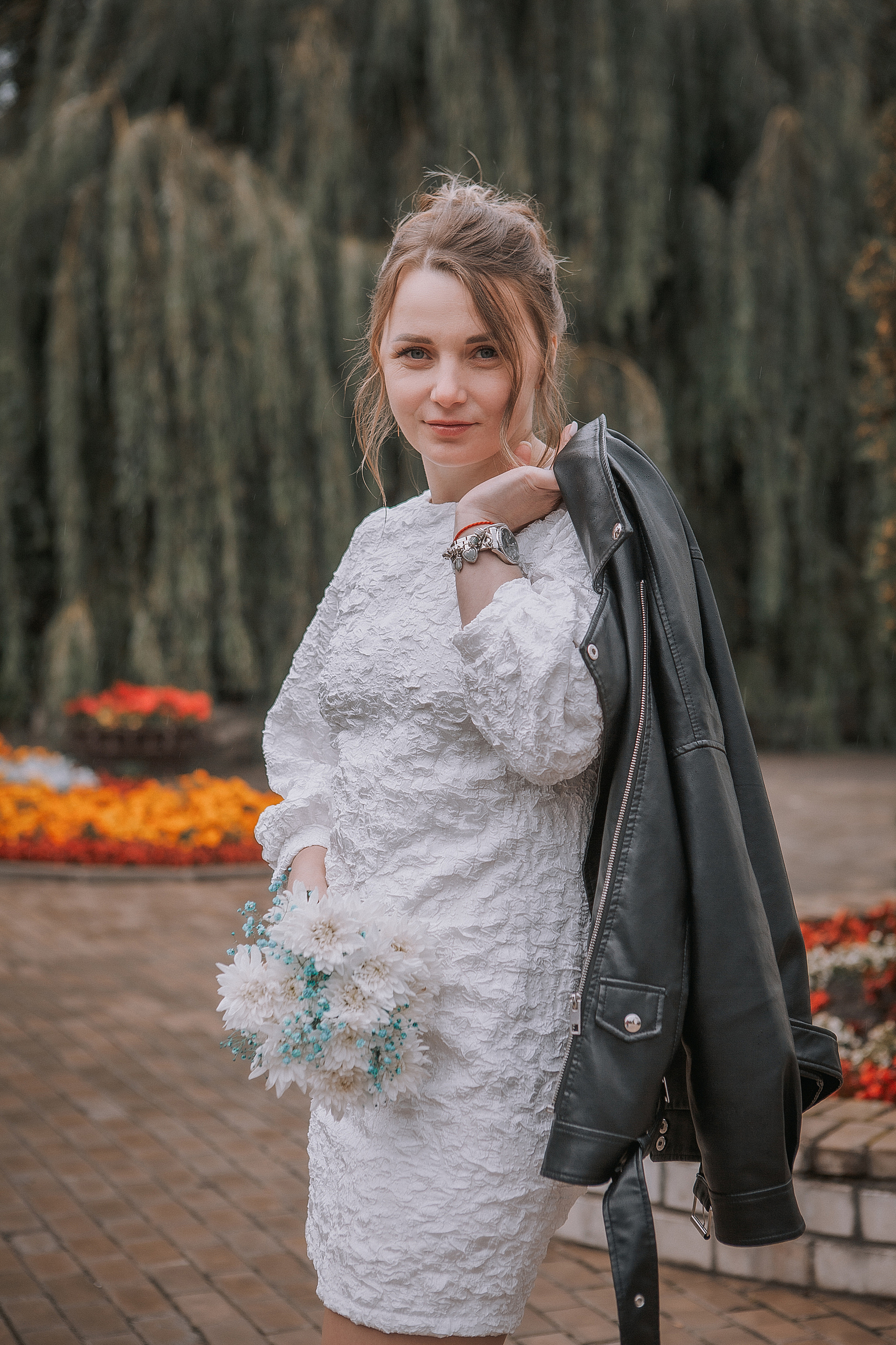 невеста, невеста в кожанке, невеста в косухе