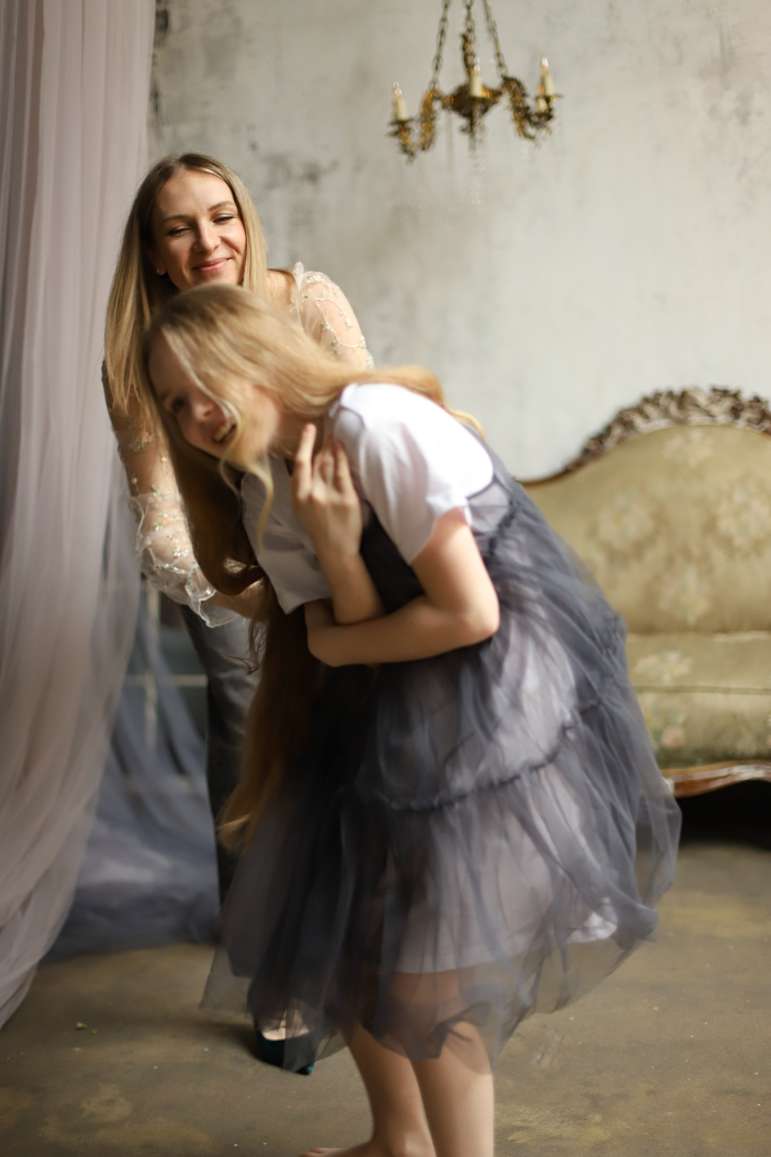 Мама+дочка в атмосферной студии). Фотограф в Москве Елена Дроботя