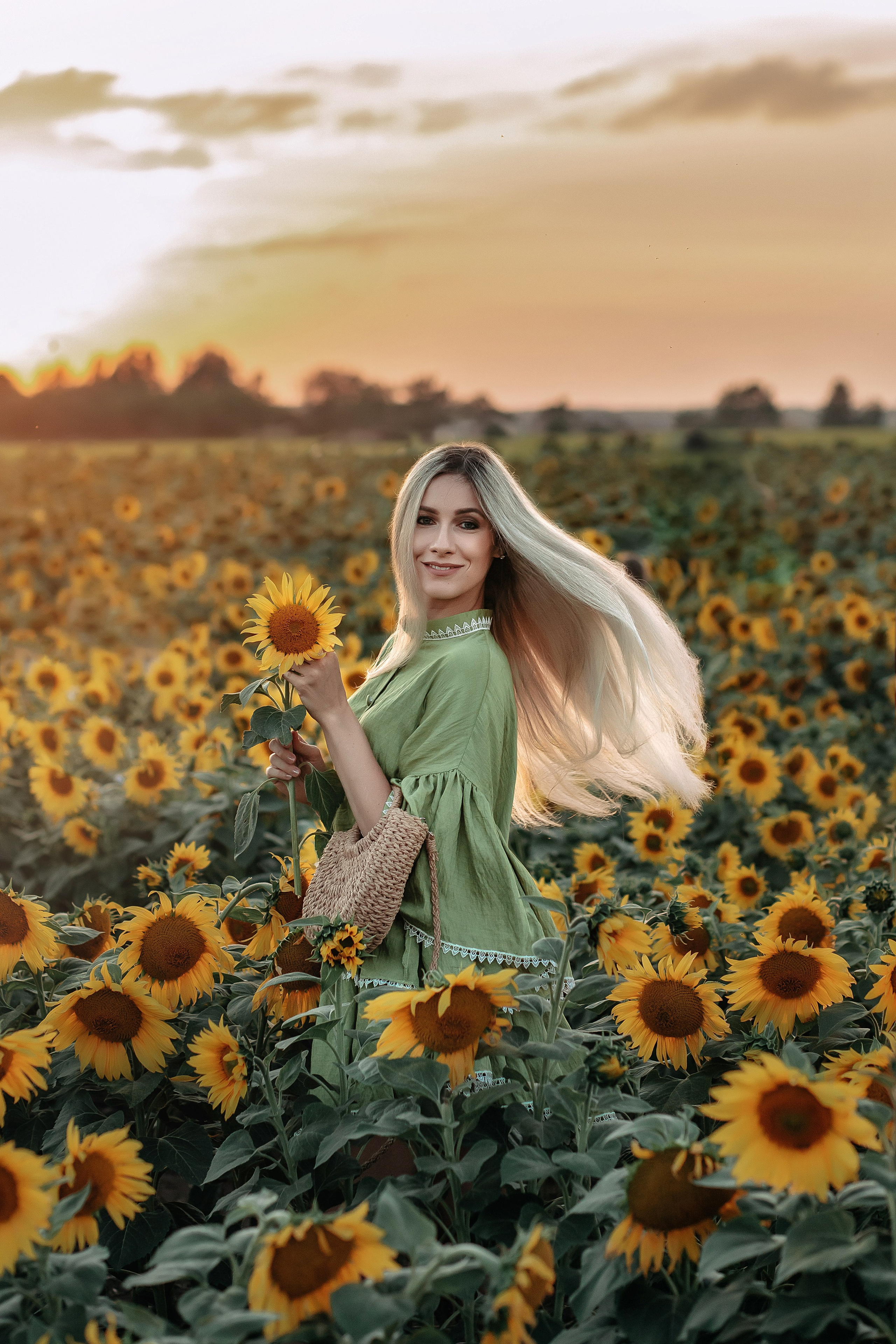 Закат в подсолнухаx. Детский и семейный фотограф в Красноярске Юлия Бирюкова