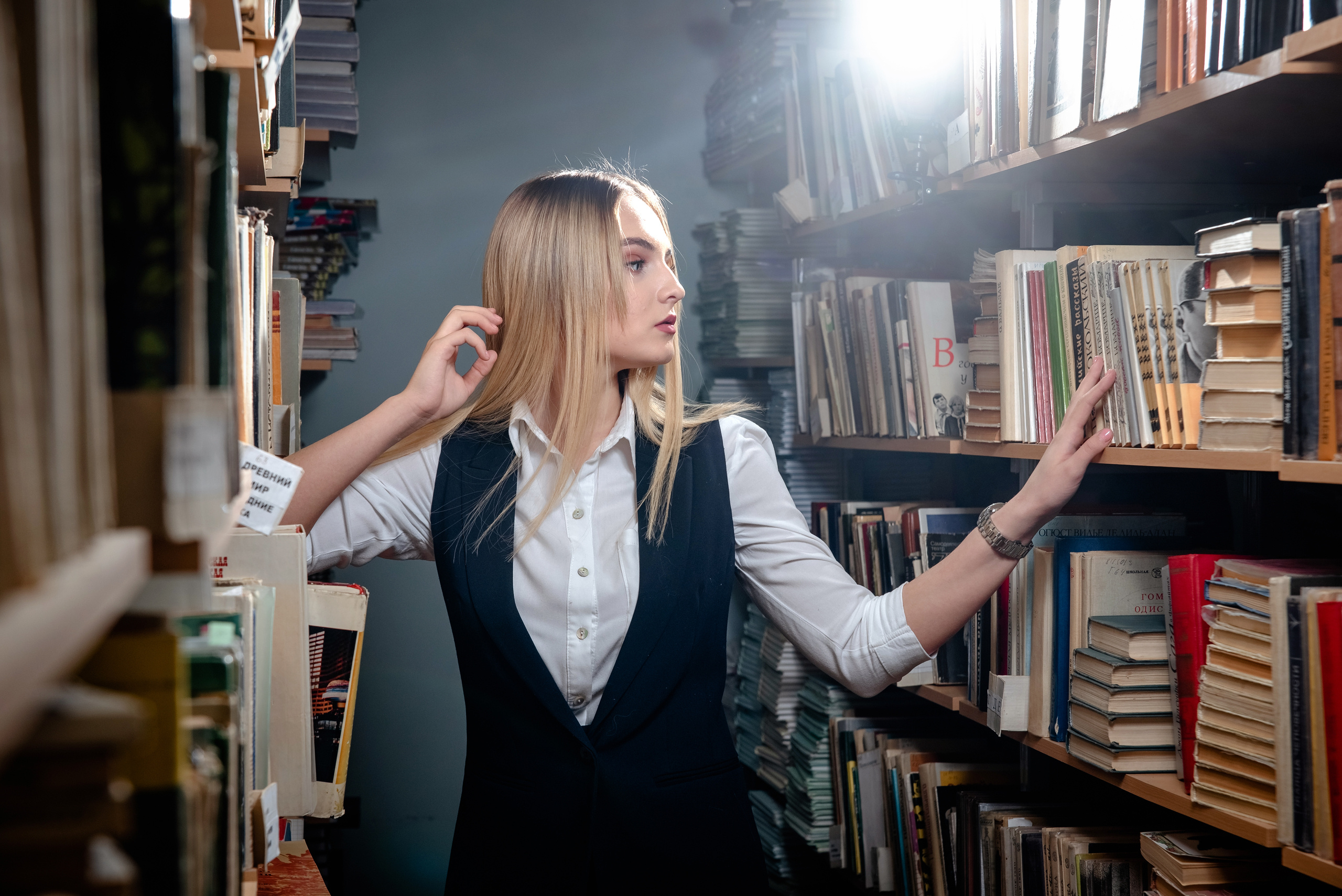 В библиотеке