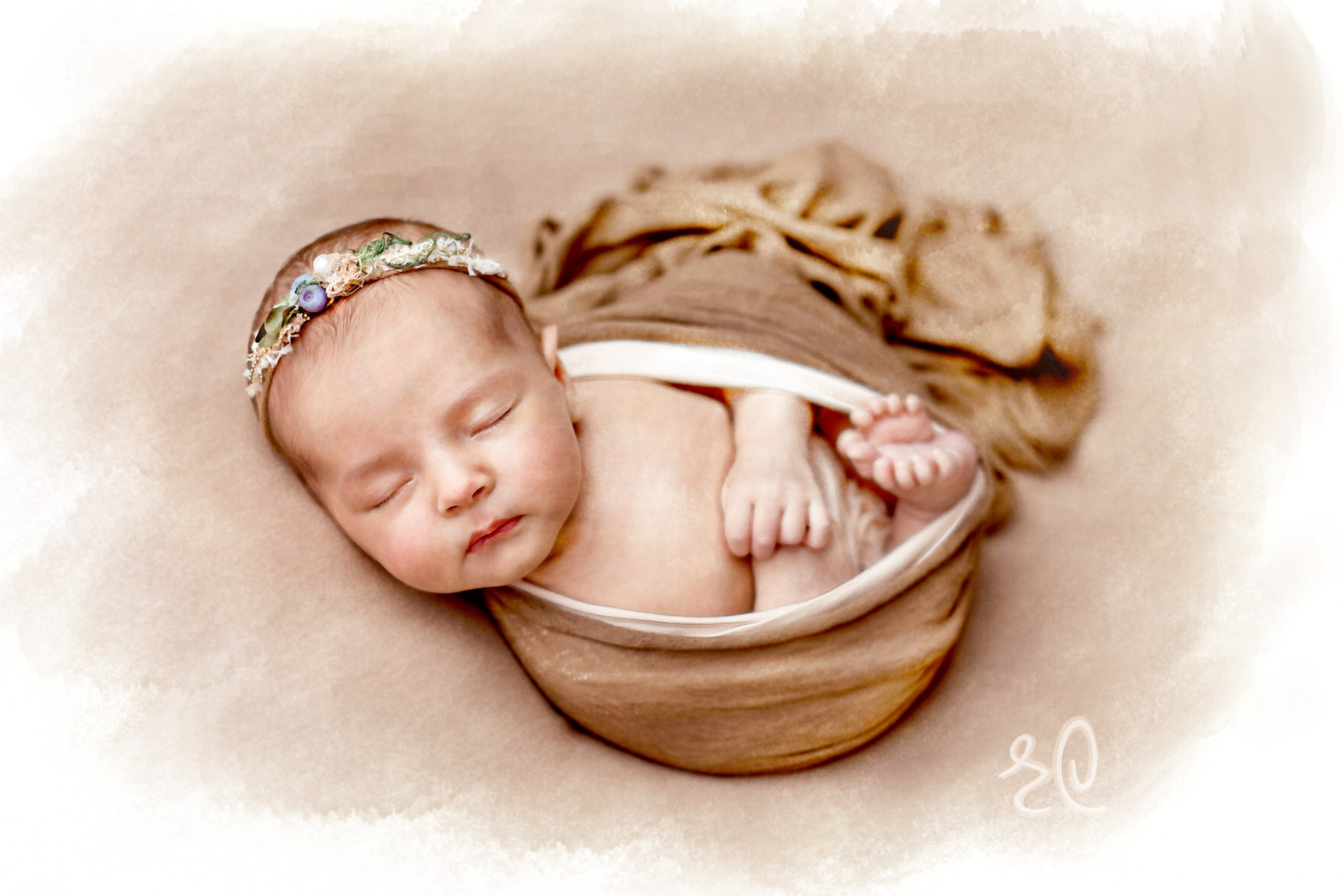 Акварели. Профессиональный фотограф новорождённых в Москве Елена Сатюкова