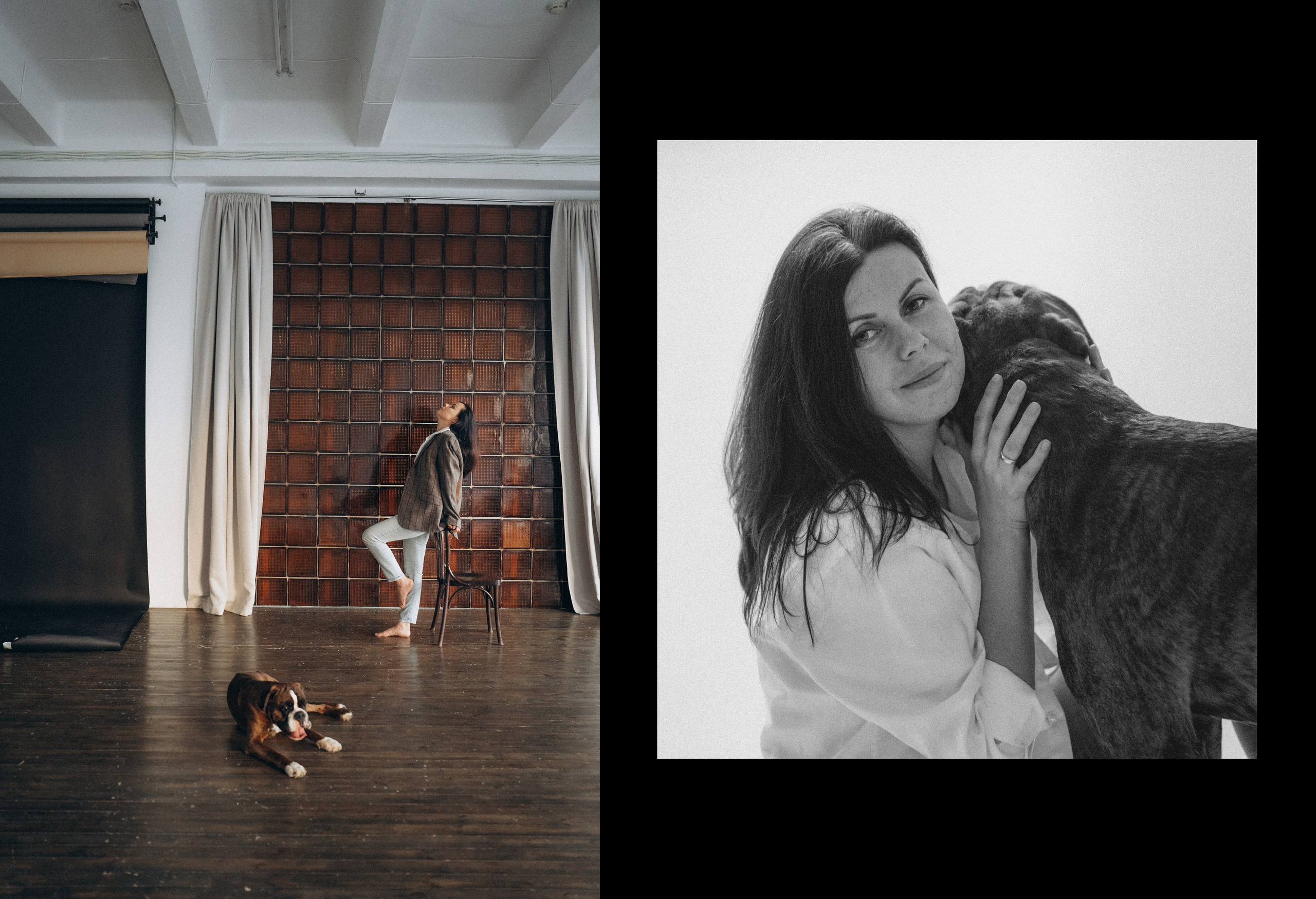 Анна, Максим и Марсель. Фотограф анималист в Москве и Санкт-Петербурге Свиридова Анна