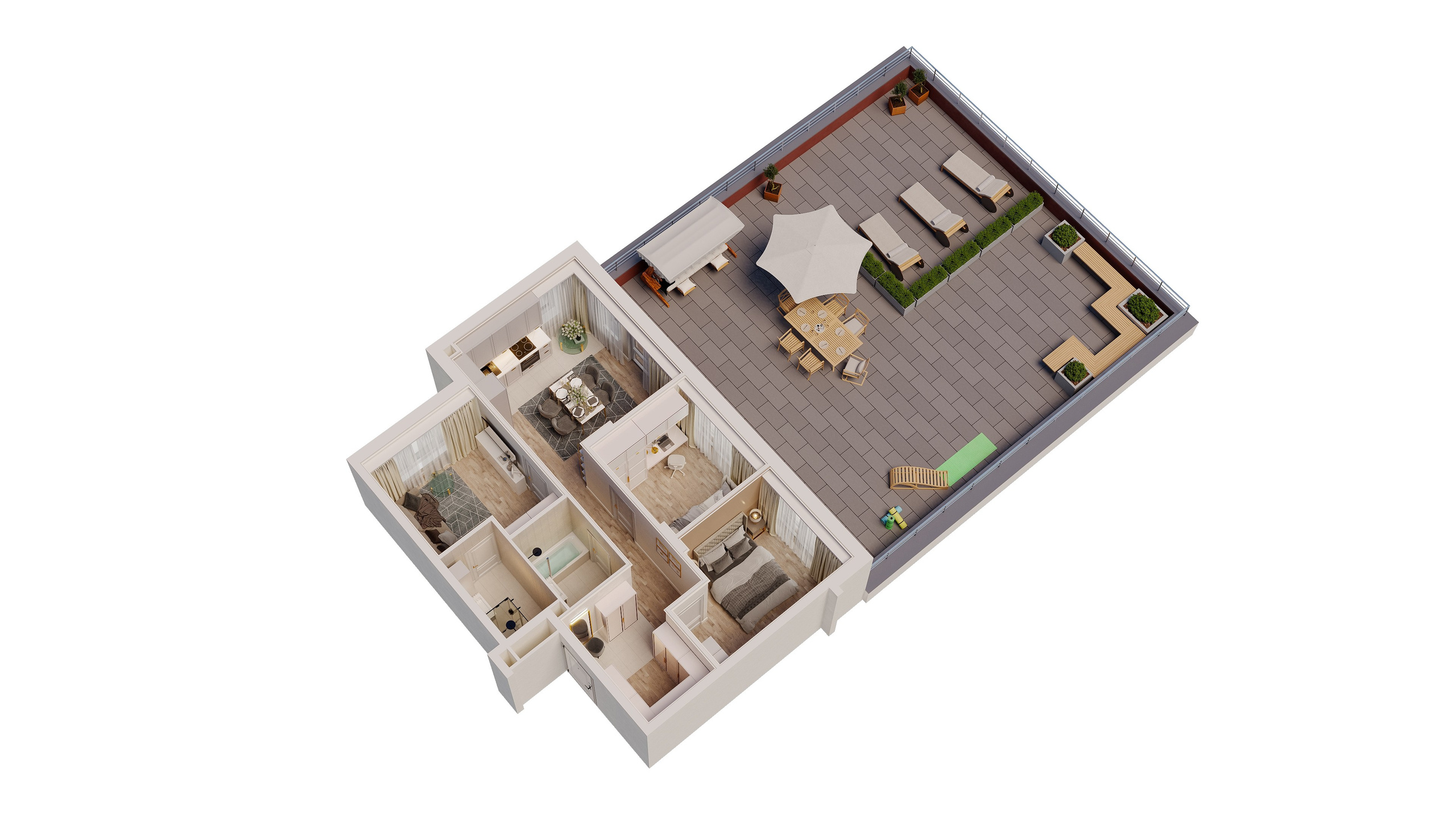 3D планировки. 3D визуализация интерьера и архитектурной среды