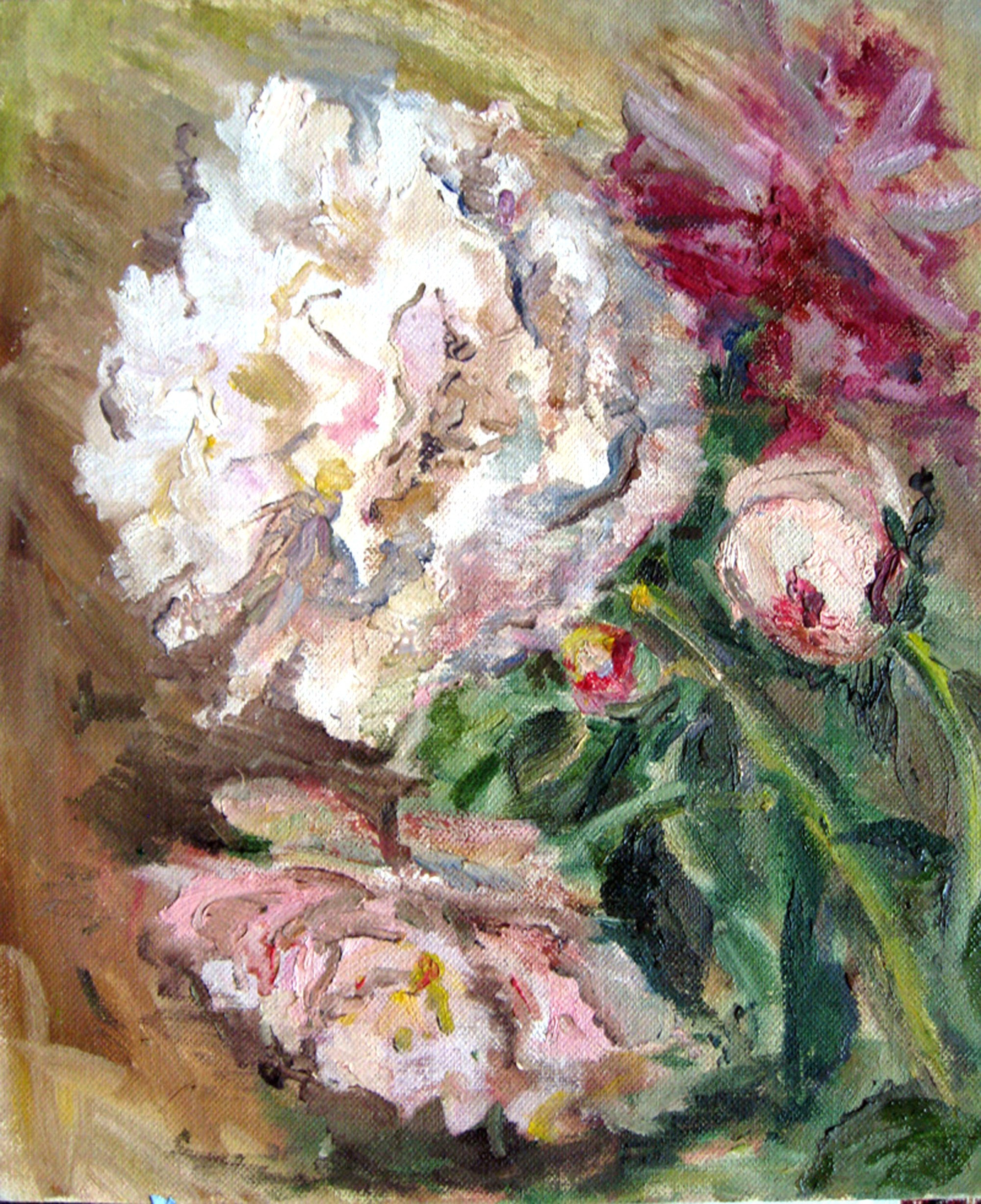 "Пионы в цвету", , холст / масло, 2008