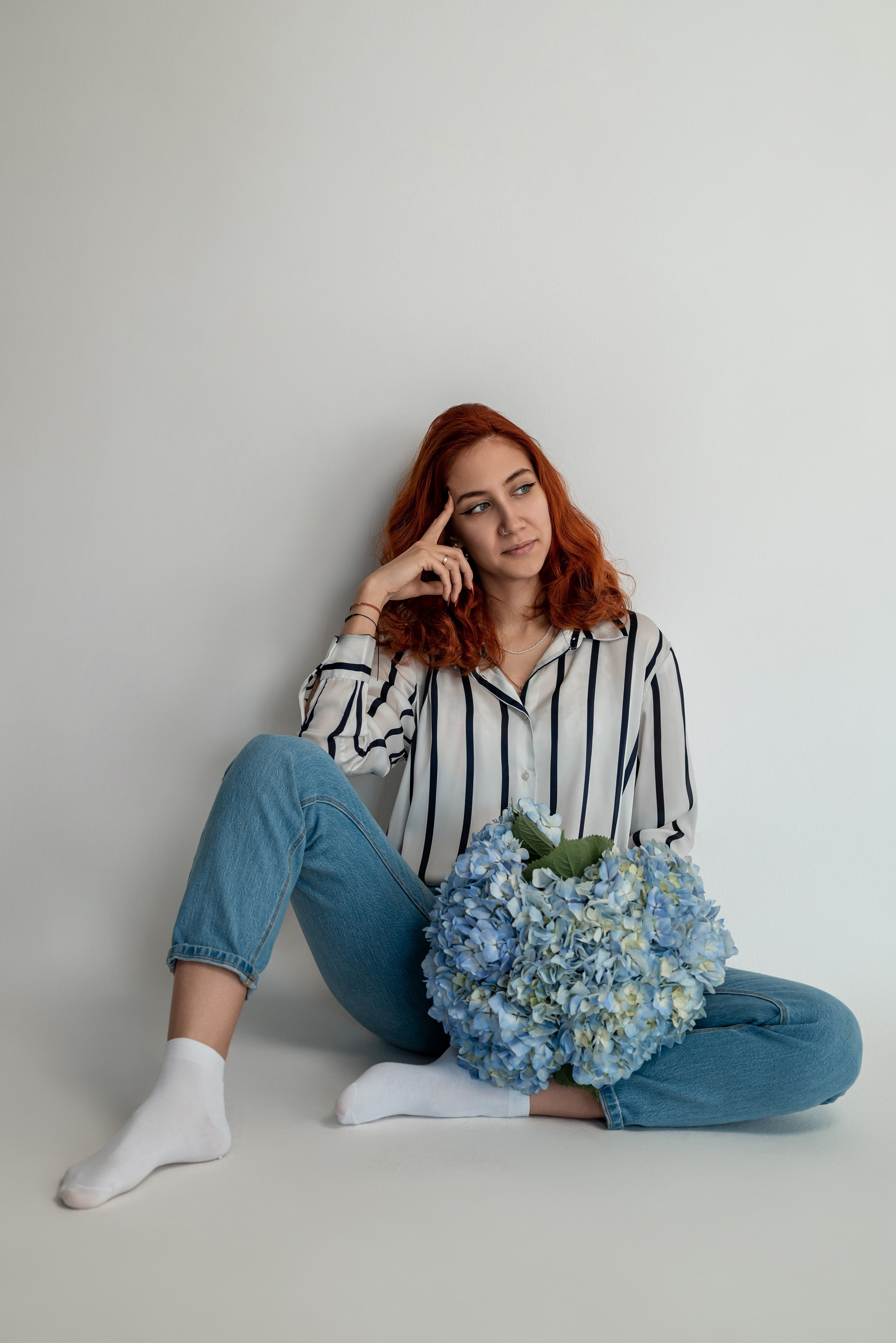 Фотопроект с голубыми гортензиями. Фотограф в городе Салават