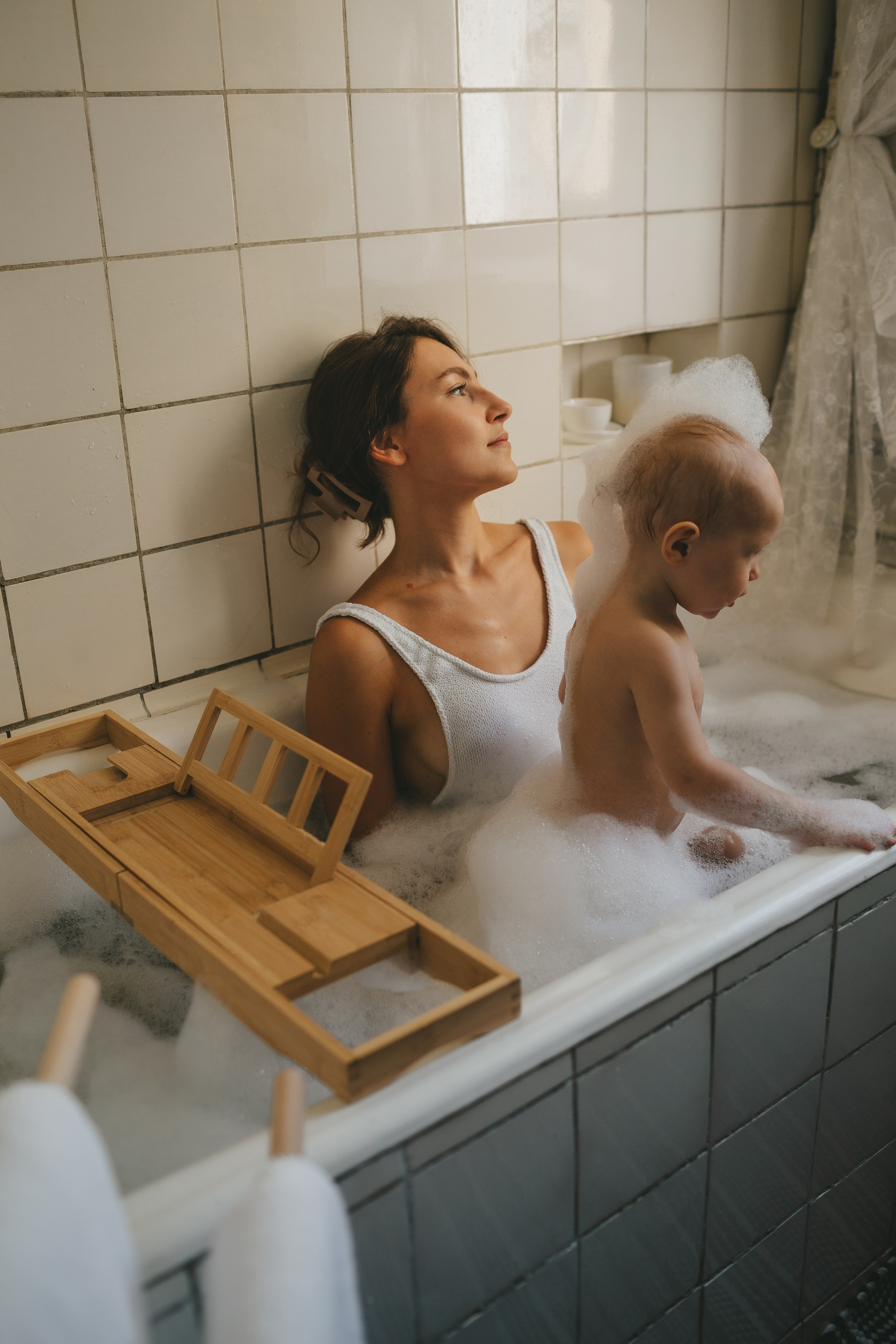 Стас, Даша и Ева (купание в ванной). Семейный и детский фотограф и видеограф в Москве, Дрокина Наталья