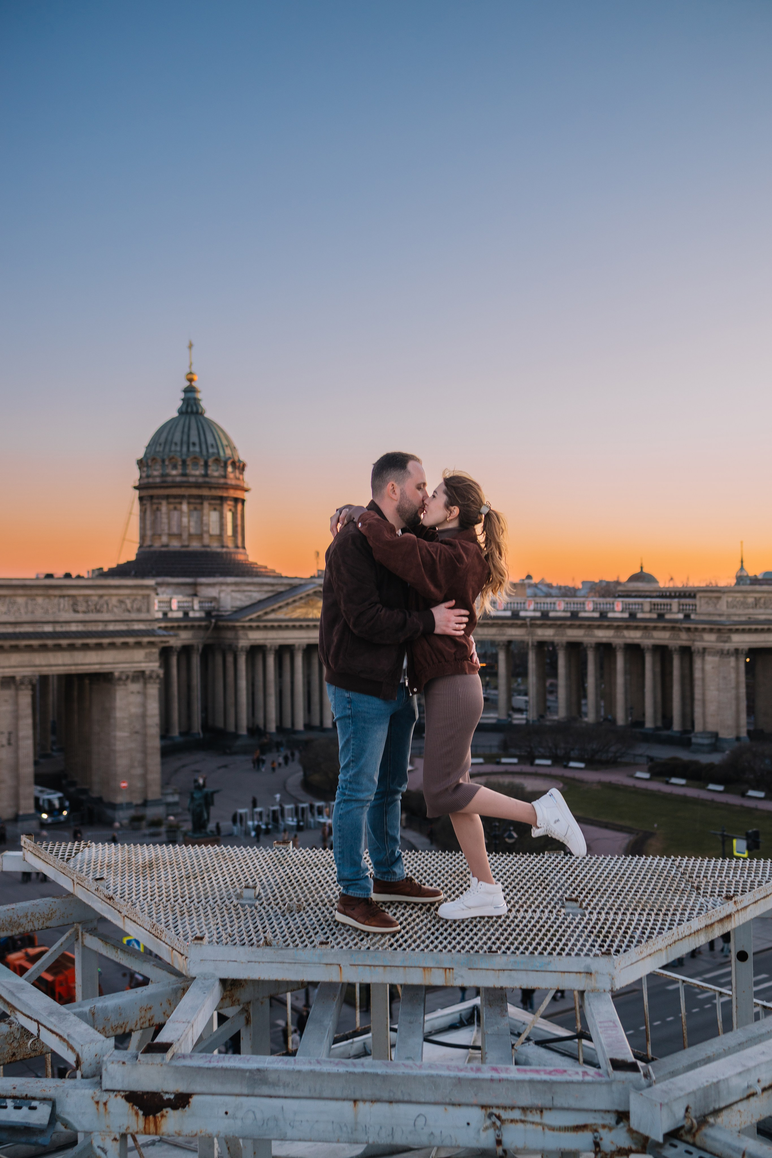 Крыша у Казанского собора. Свадебный фотограф Санкт-Петербург—Москва/Юлия Малькова
