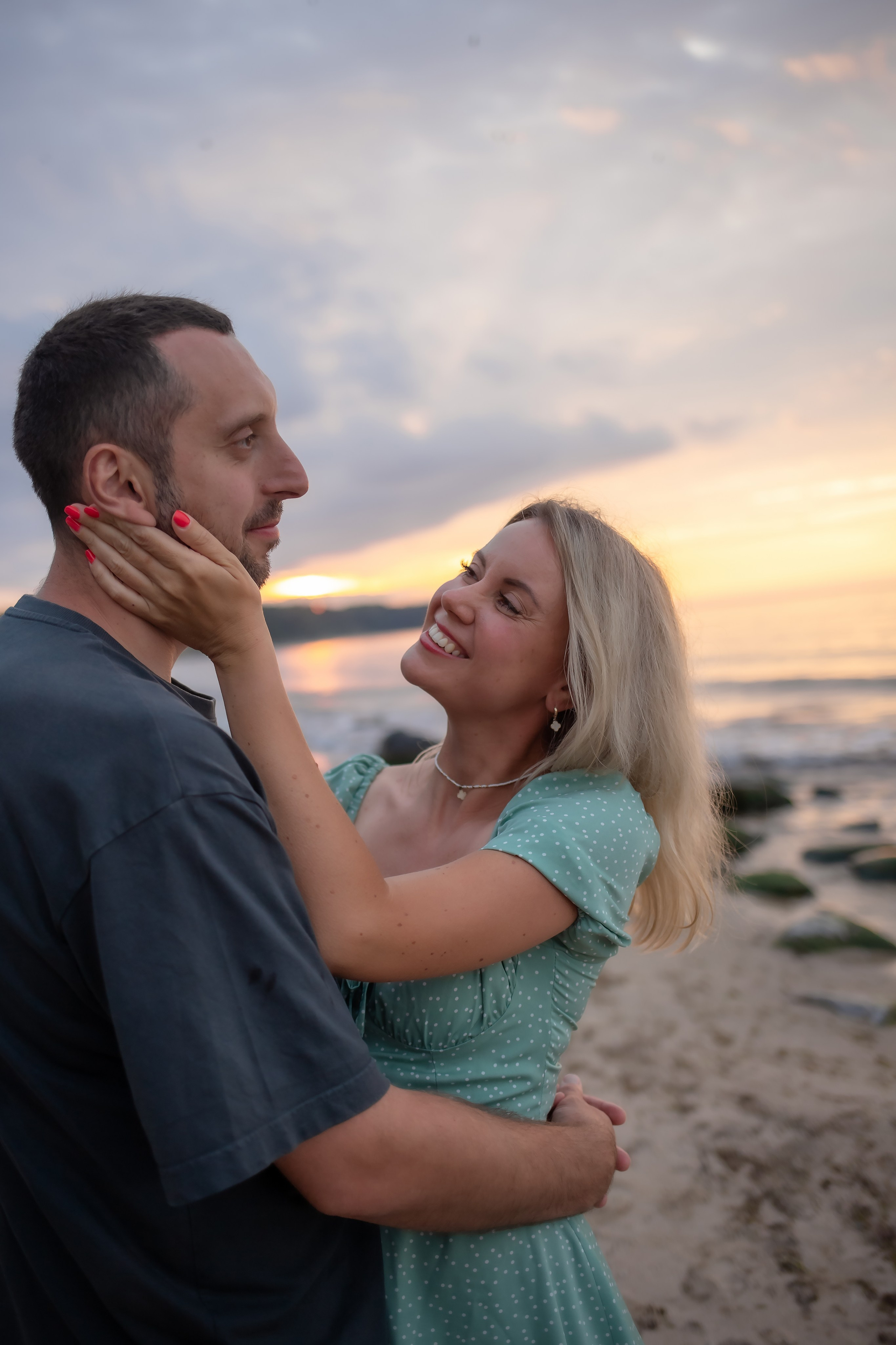 Есеня, Леня и Аня. Закат в Куликово. Фотограф в Калининграде Решетникова Алина