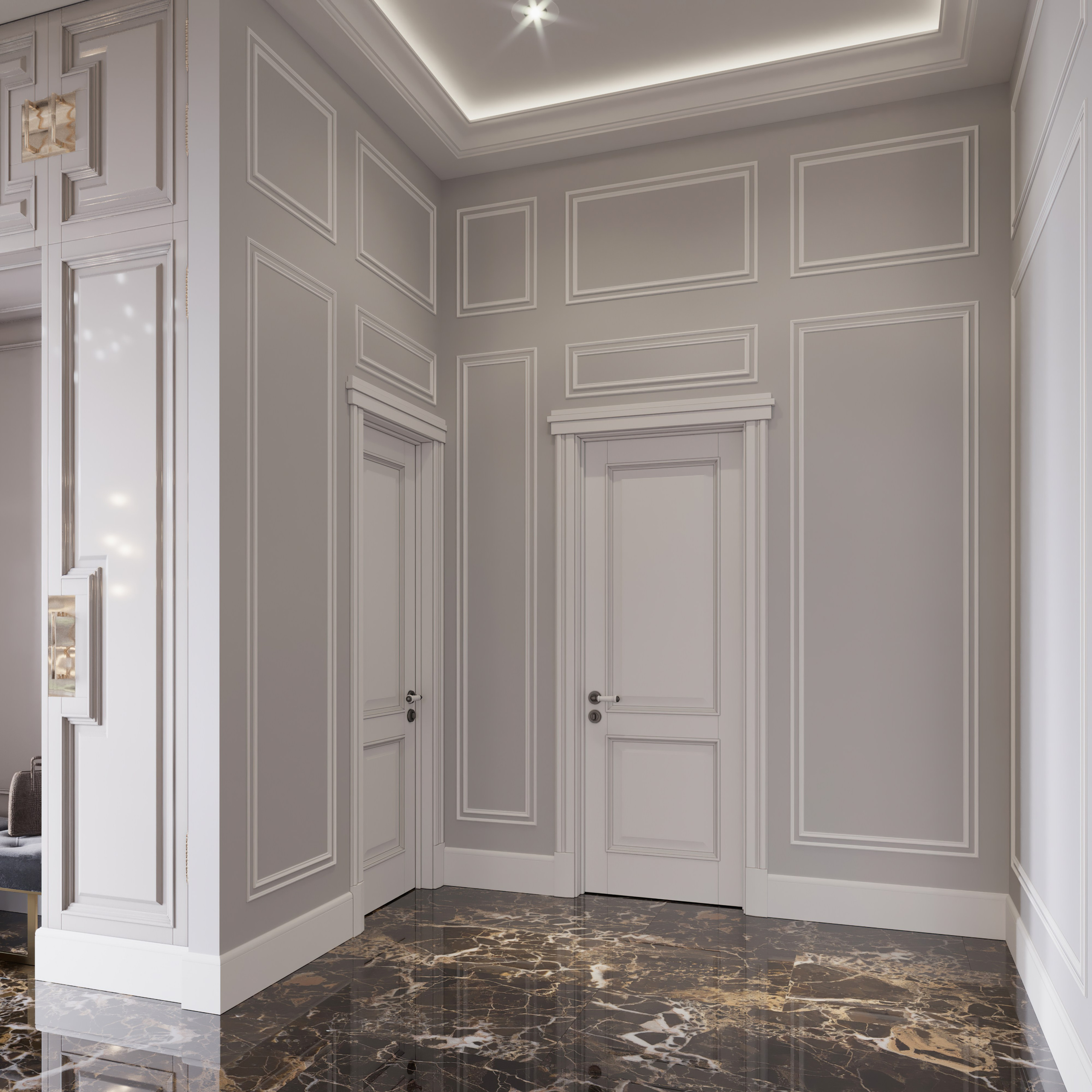 Coastal Cottage — Interior in Modern Classic Style. 3D INTERIOR AND ARCHITECTURE VISUALIZATION