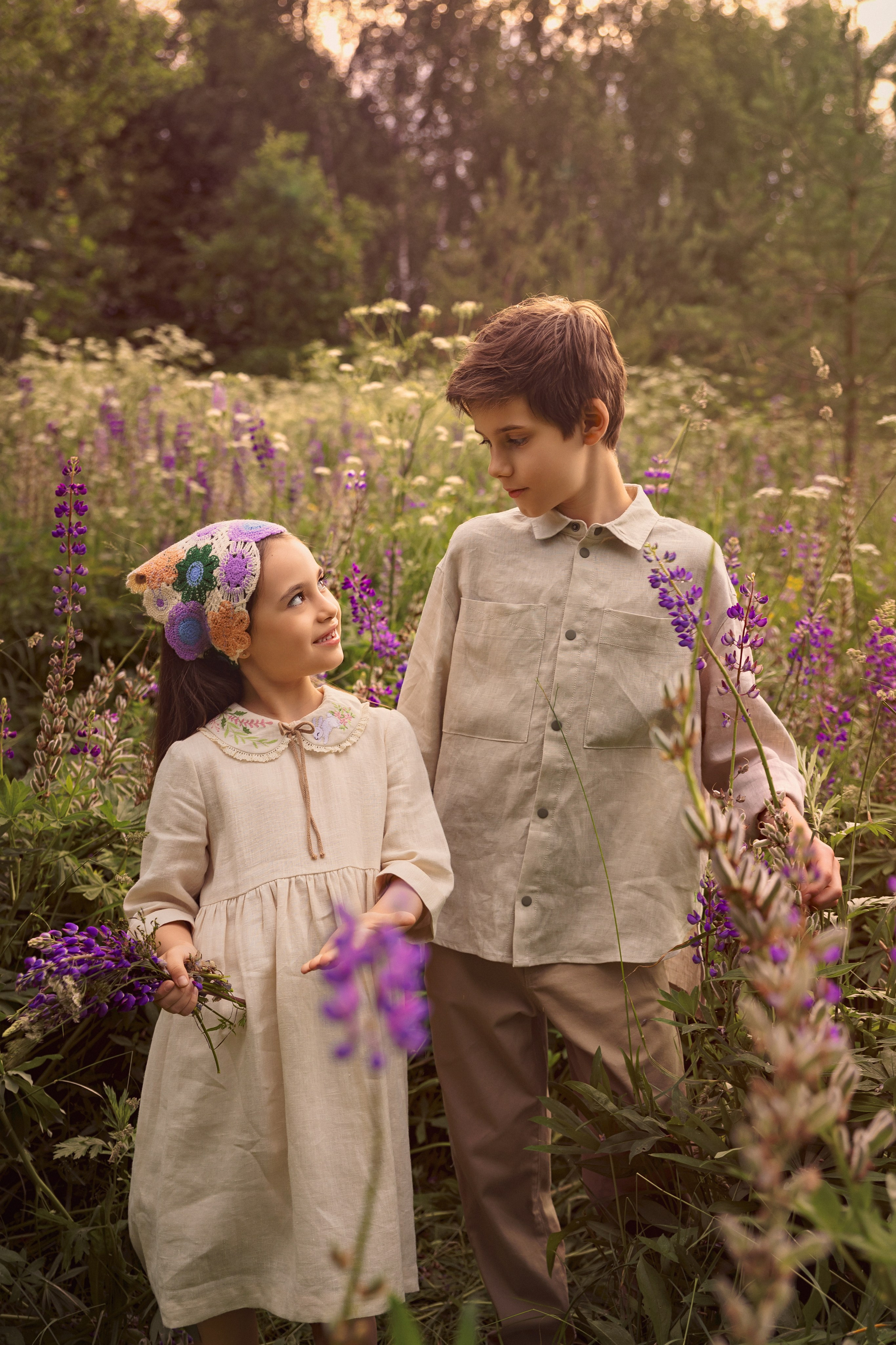 Милая детская фотосессия в люпиновом поле. Трубинова Екатерина | Семейный фотограф | Москва