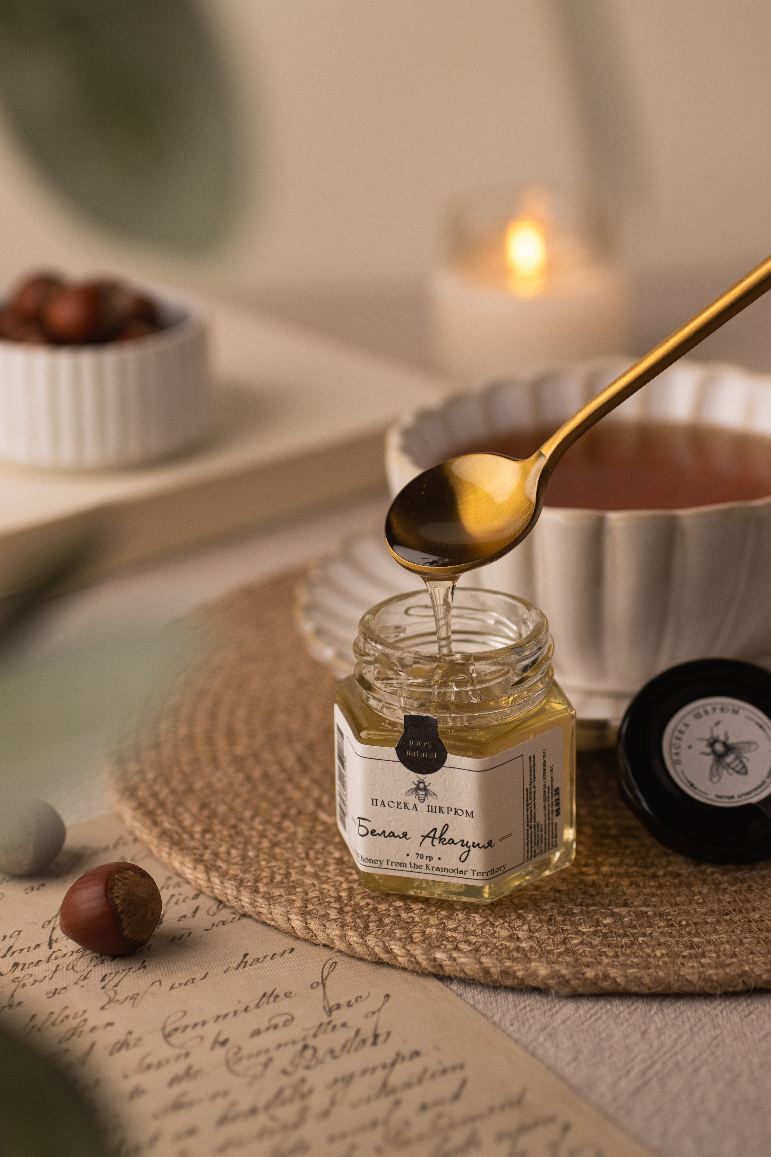 Орехи в меду. Предметный фотограф в Балашихе Анастасия Михайлова