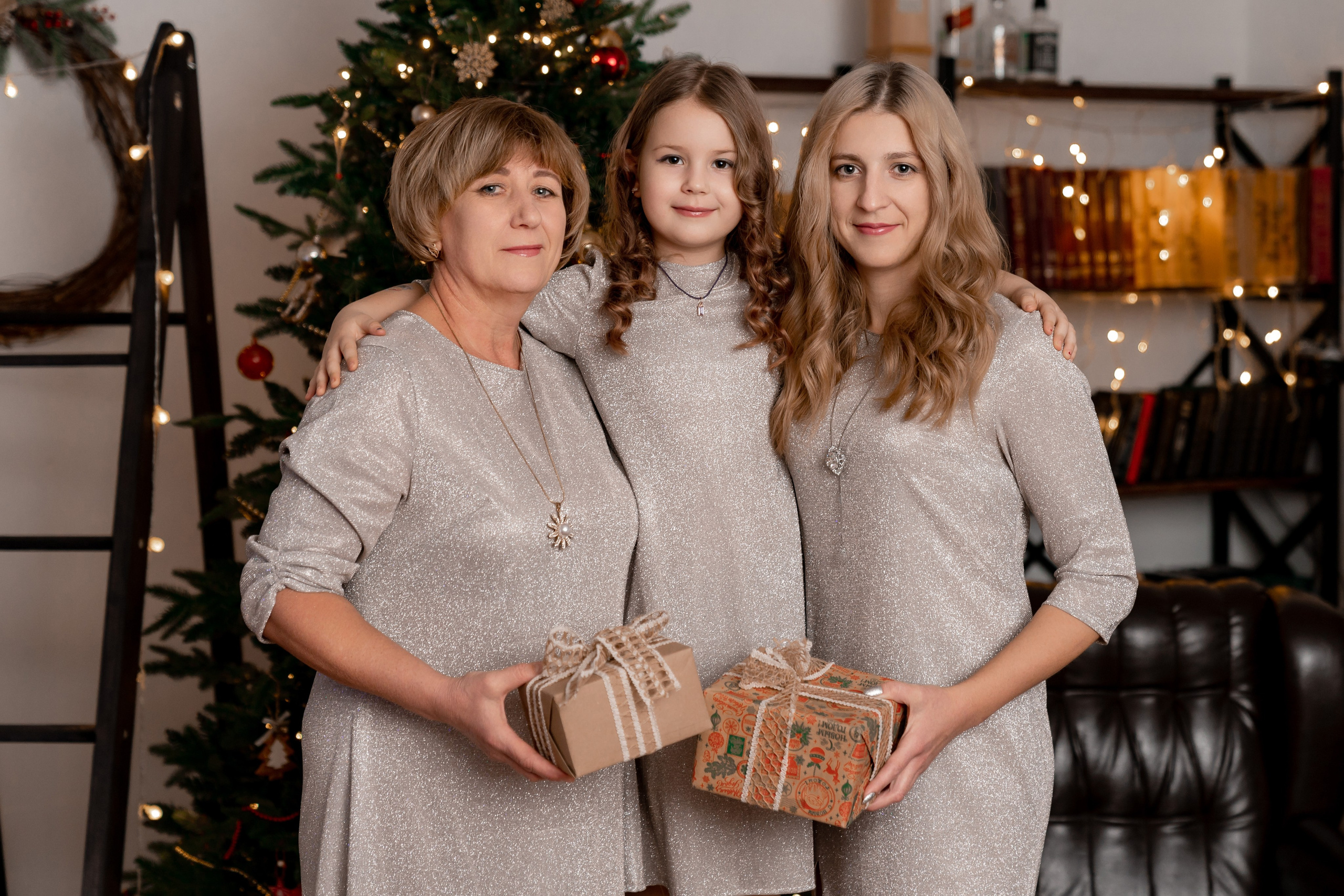 Новогодняя фотостудия. Семейный фотограф СПб Анастасия Василь. Фотосессия на годик