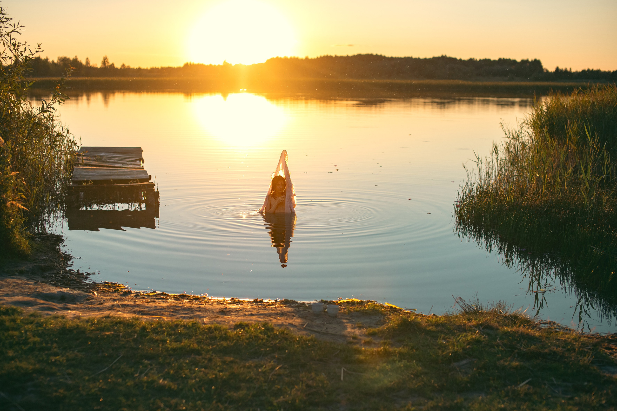 Творческая съемка на озере. Фотограф Минск Елена Украинец