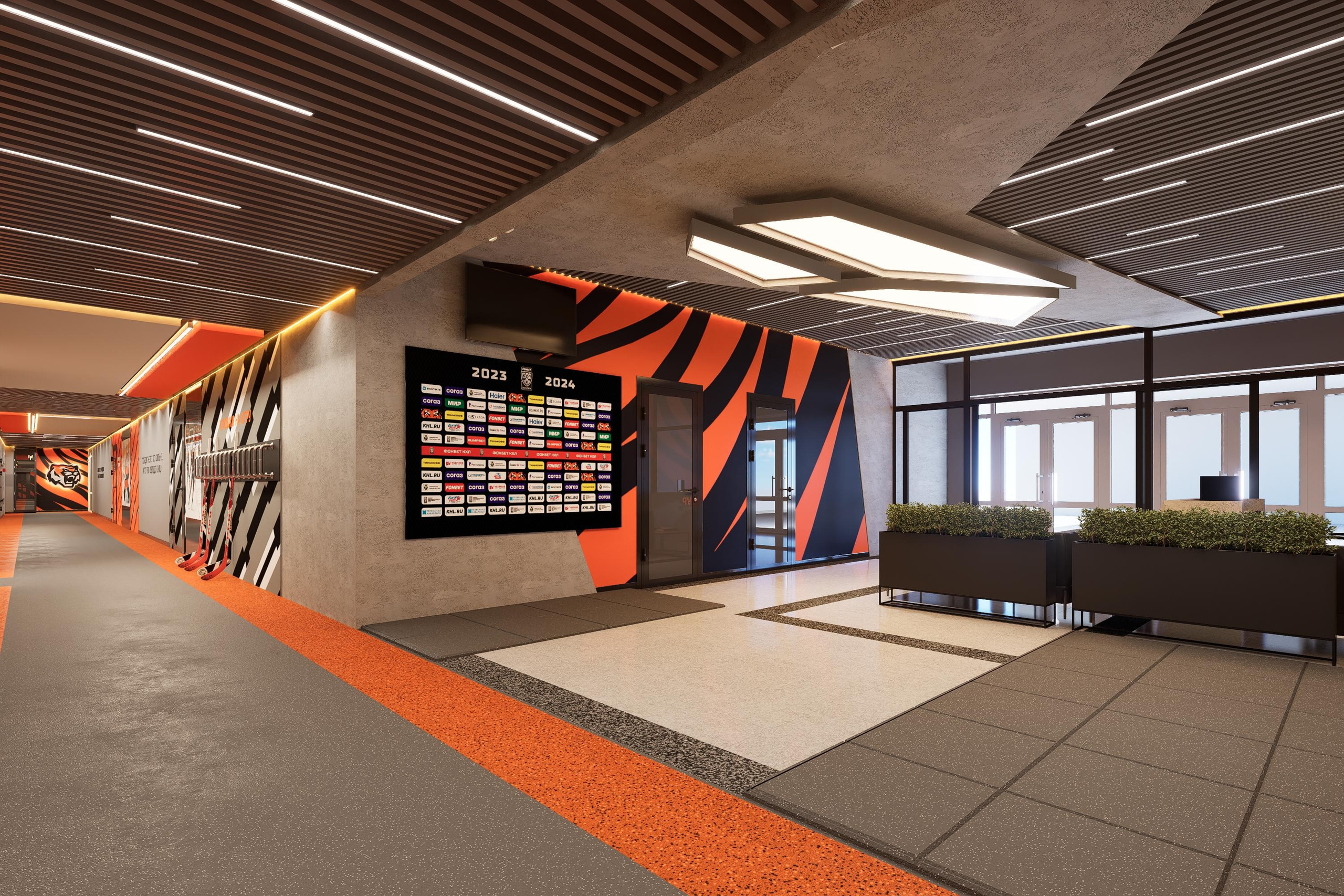 ХК Амур Вестибюль. Архитектурно-дизайнерское бюро ROOMS