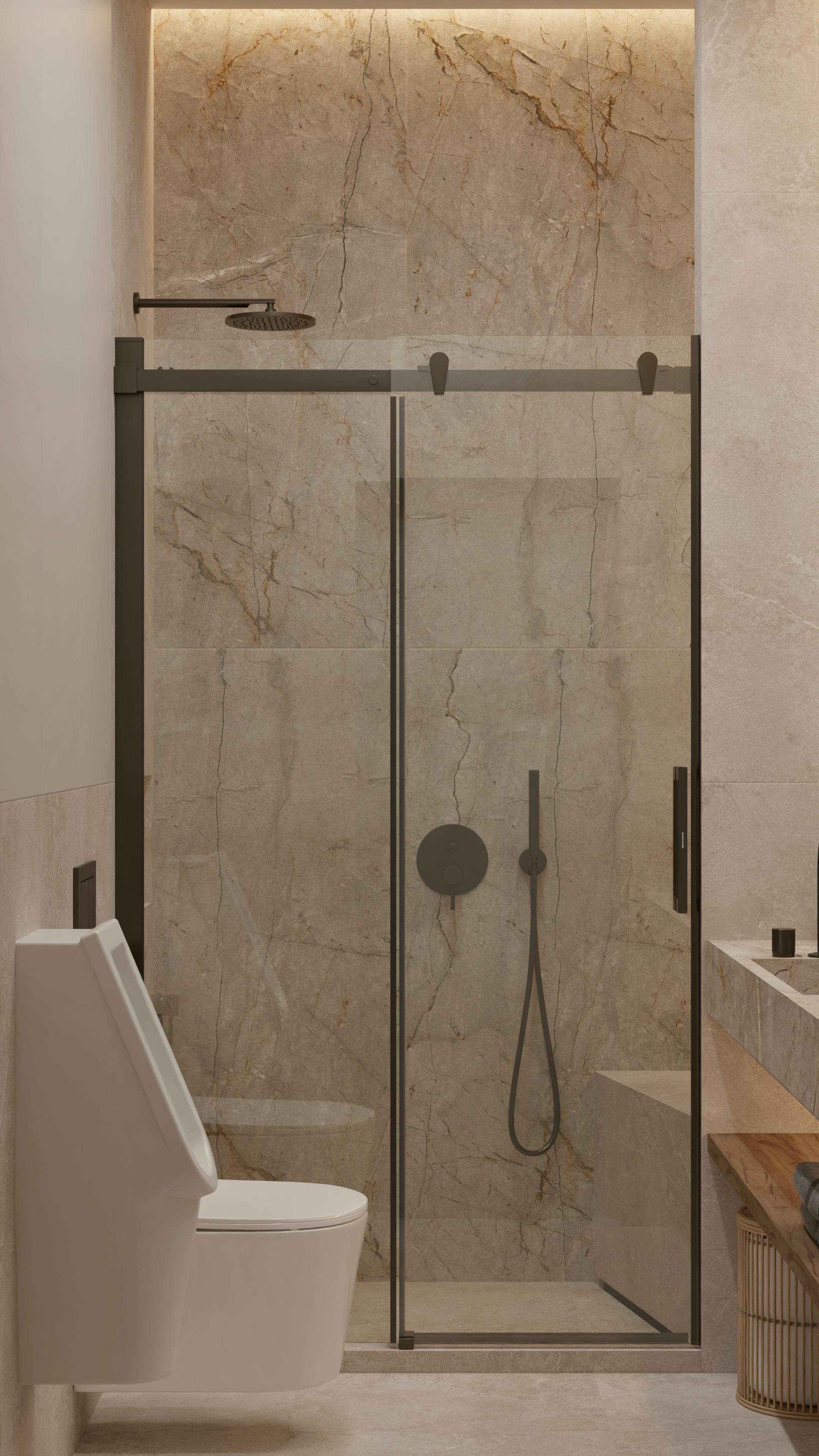 Гостевой санузел в частном доме. DMDesign — студия дизайна интерьеров