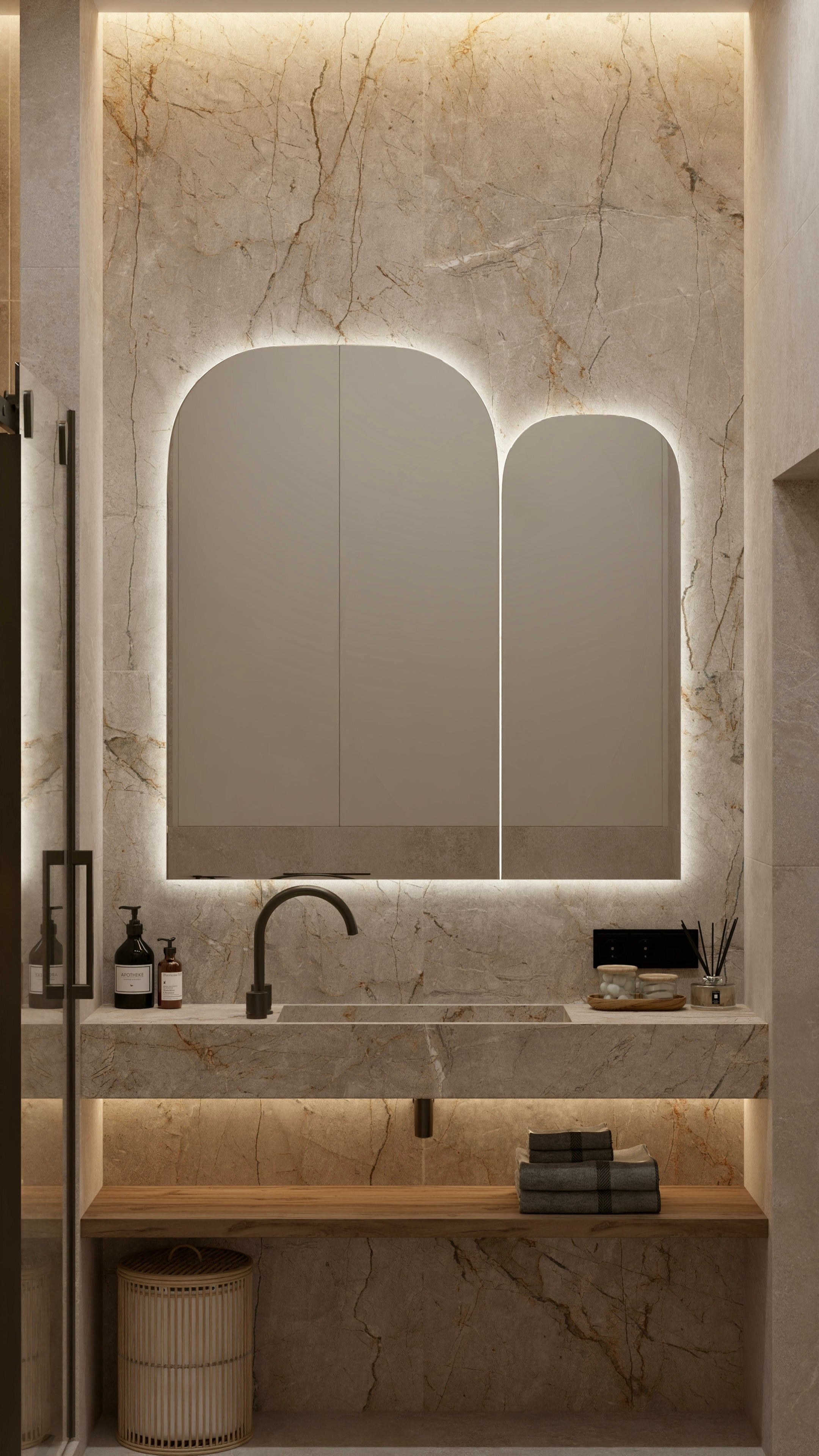 Гостевой санузел в частном доме. DMDesign — студия дизайна интерьеров