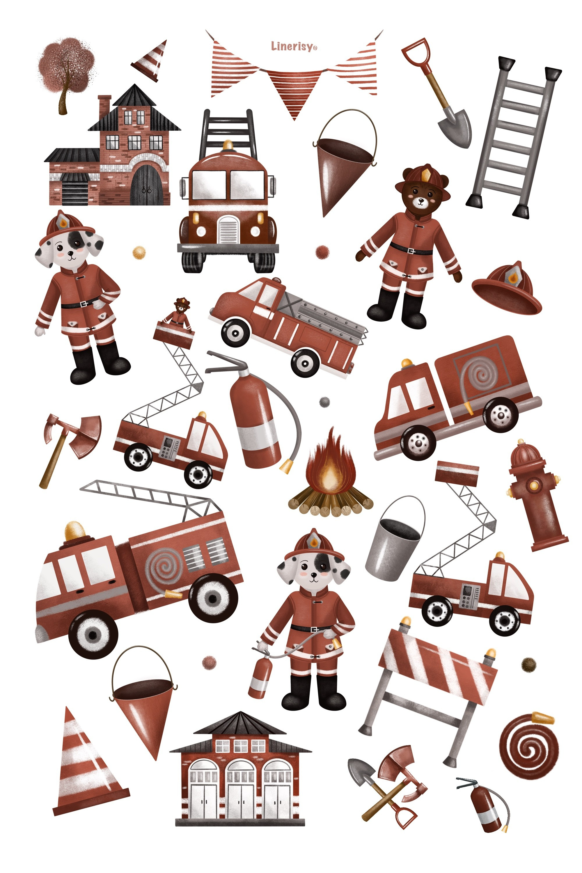 Графические иллюстрации, композиции, элементы. Художник-иллюстратор Евгения Бекренёва