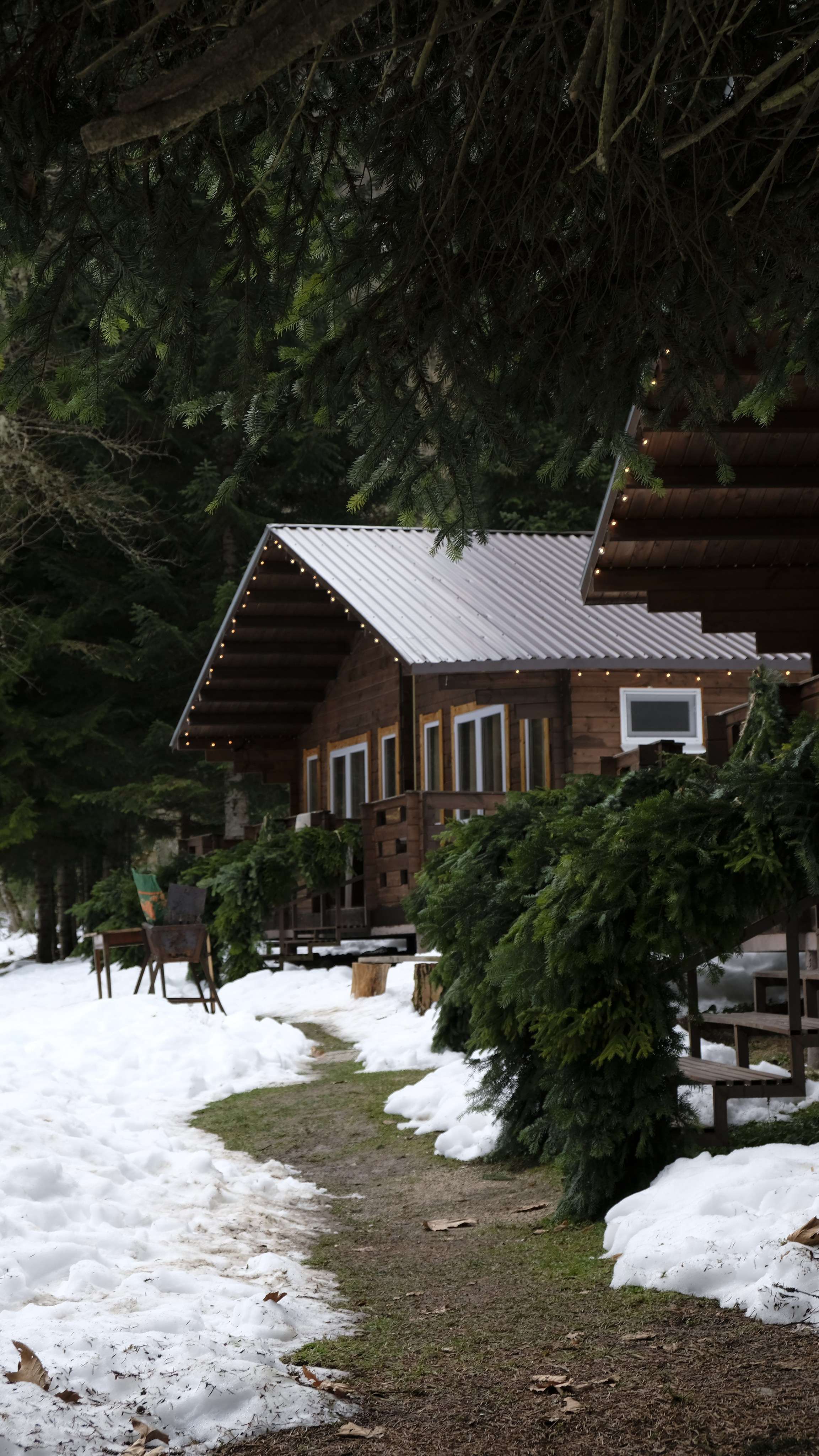 Сталинская дача на Рице зимой. Главная