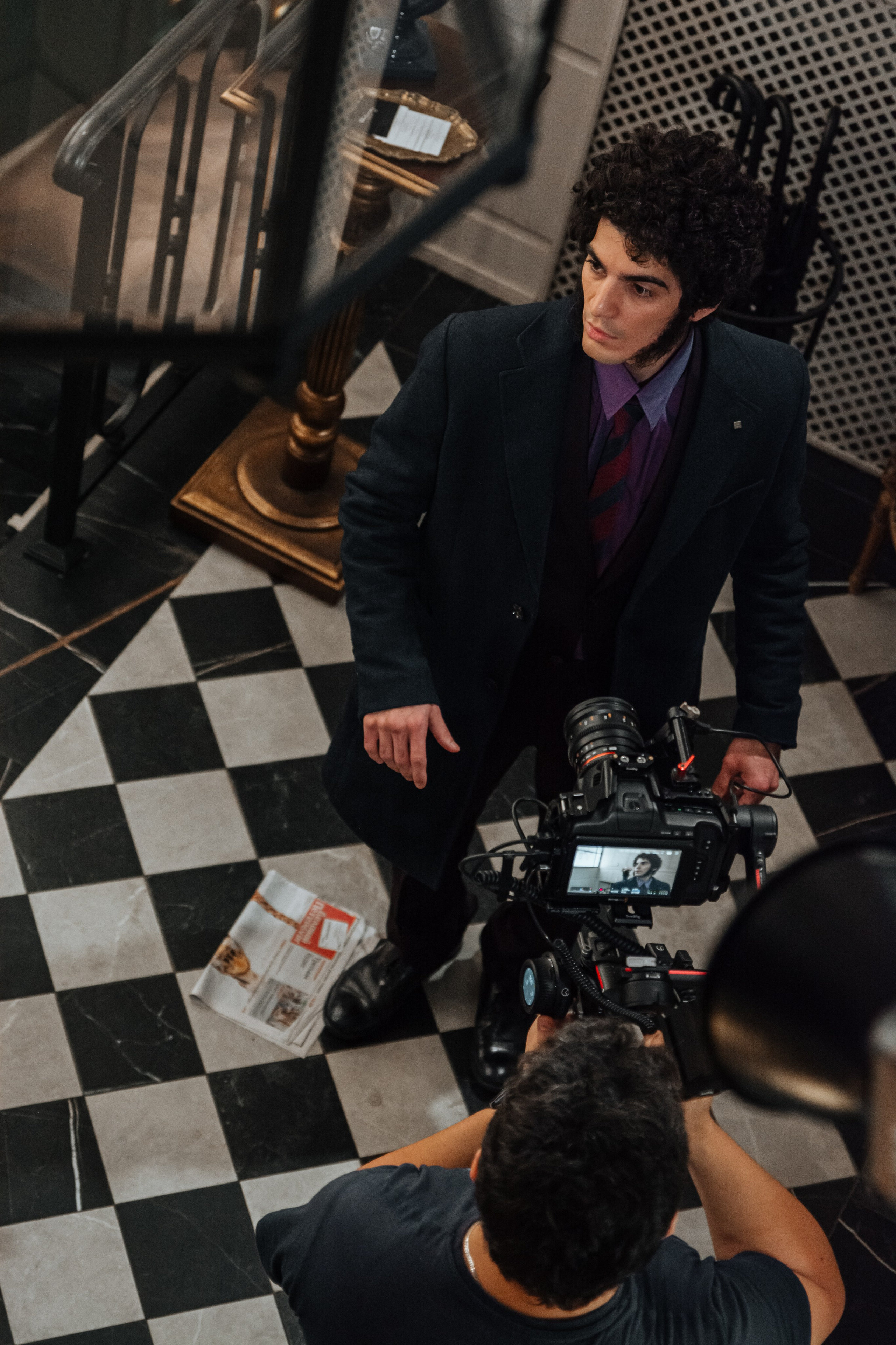 Пушкин в отеле «Оболенский». Съёмка ролика для конкурса. Портретный фотограф в Санкт-Петербурге Дмитриева Наталия