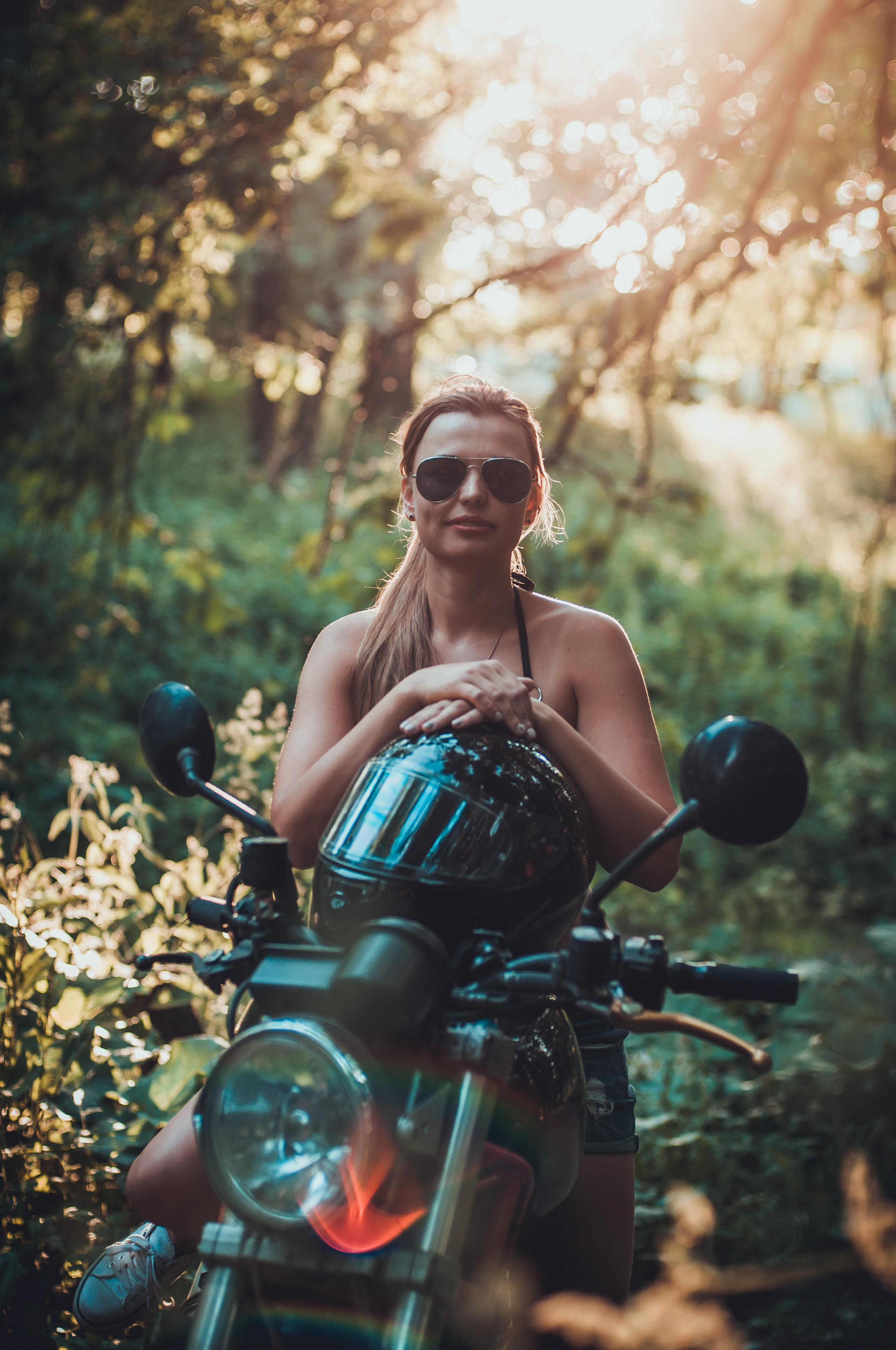 Дарья и мото. Фотограф в Санкт-Петербурге и Ленинградской области