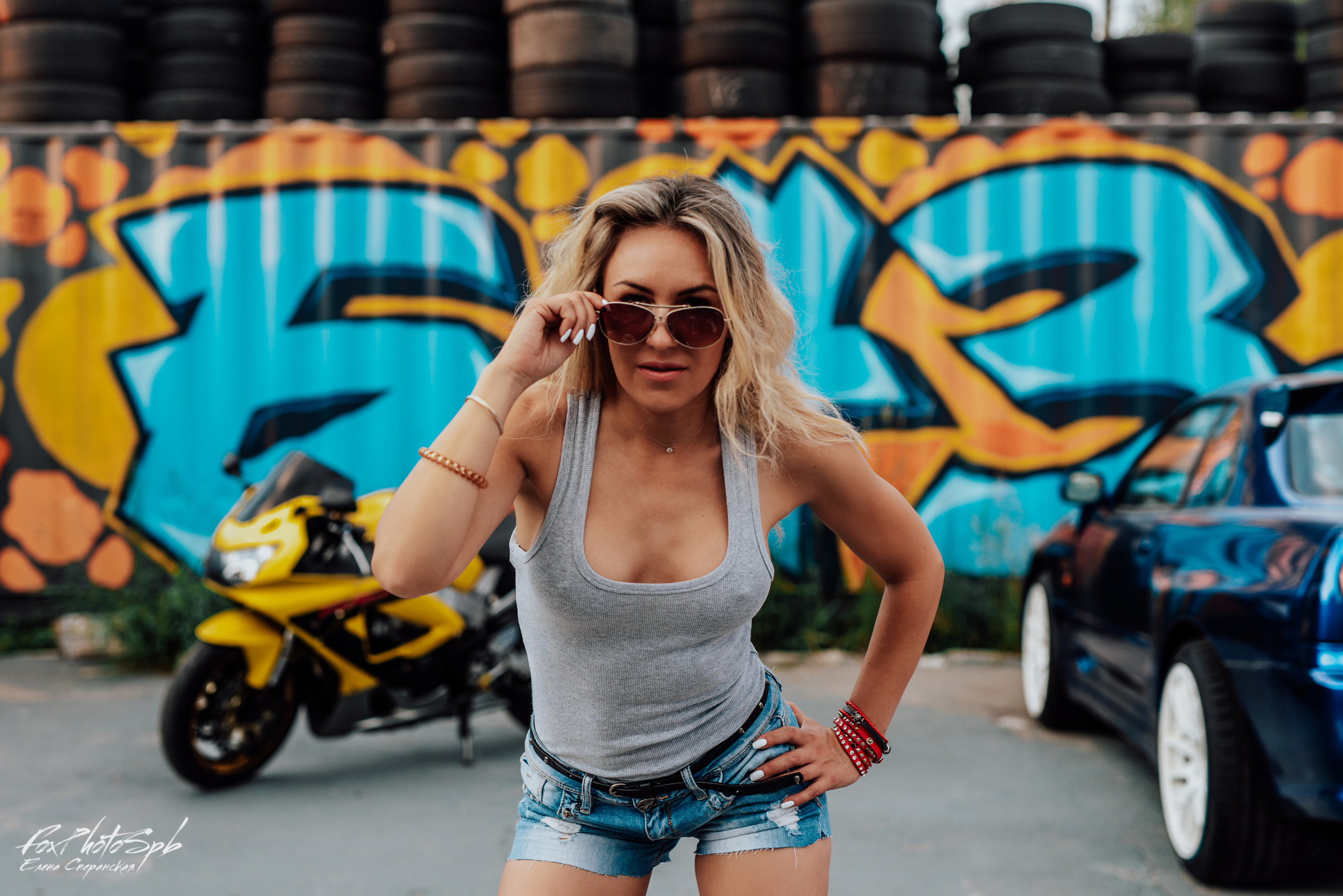 Ольга и HONDA CBR. Фотограф в Санкт-Петербурге и Ленинградской области