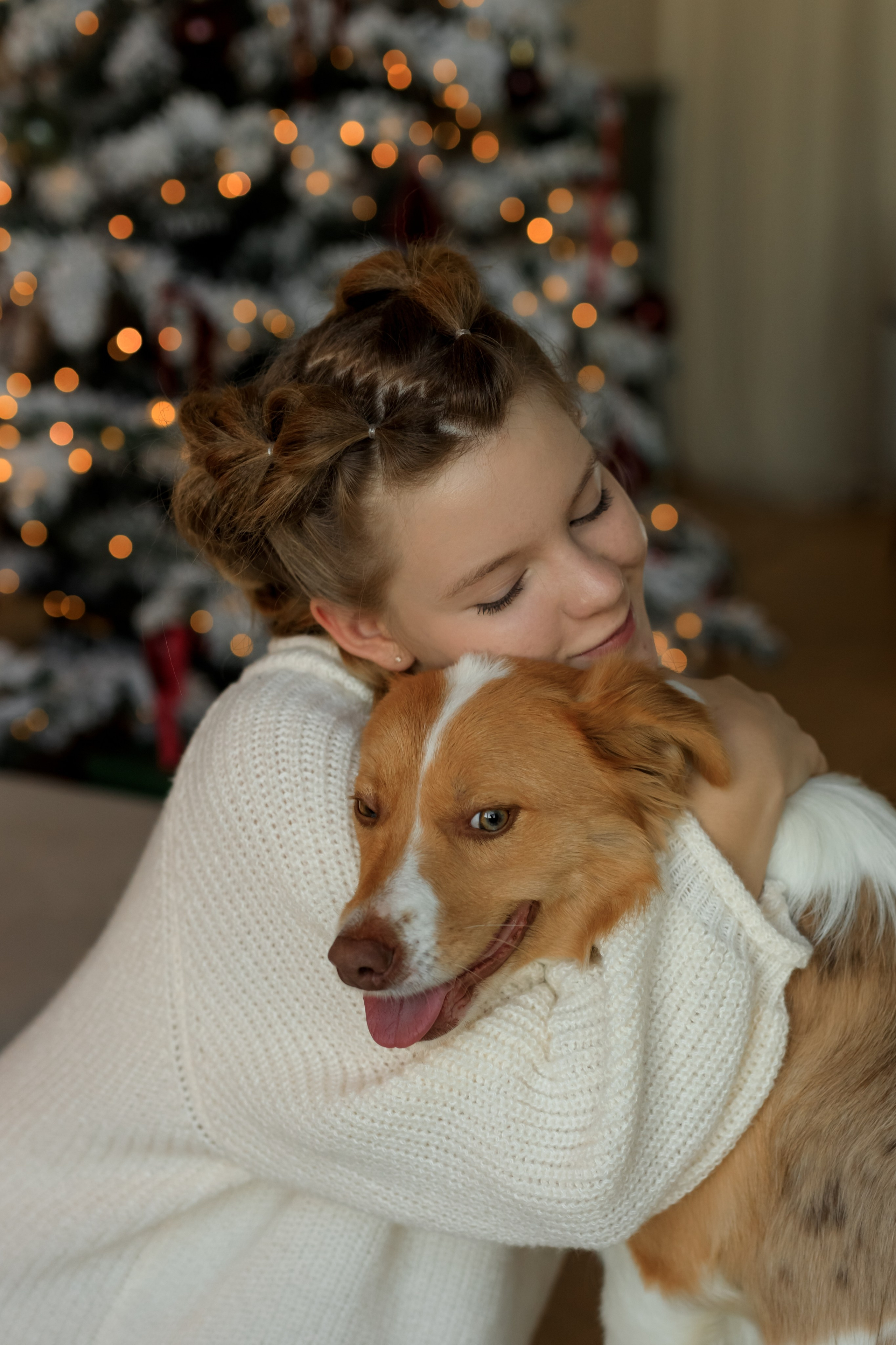 Девочка и собака (студийная). Семейный и детский фотограф в Краснодаре Элона Литвинова